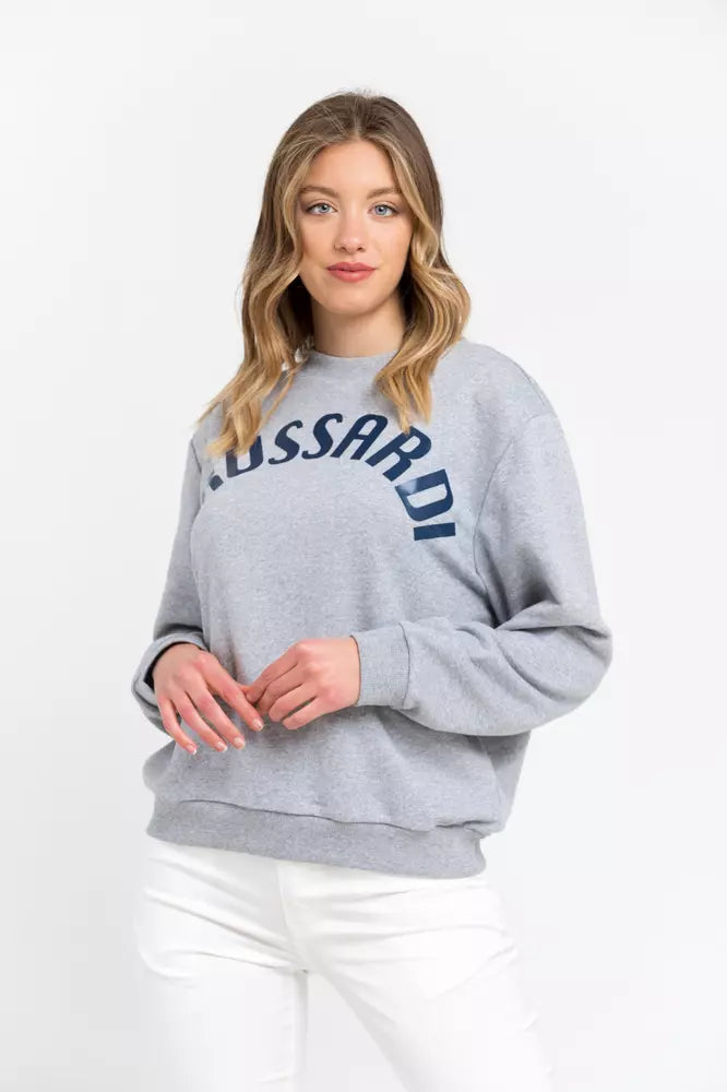 Gray Cotton Women Sweater - ventzia