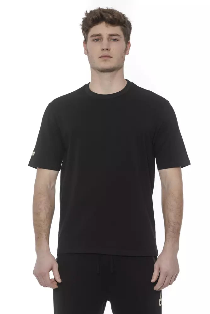 Black Cotton Men's T-Shirt - ventzia
