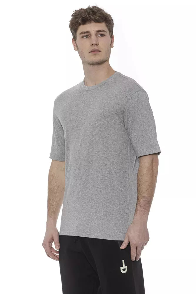 Gray Cotton Men T-Shirt - ventzia