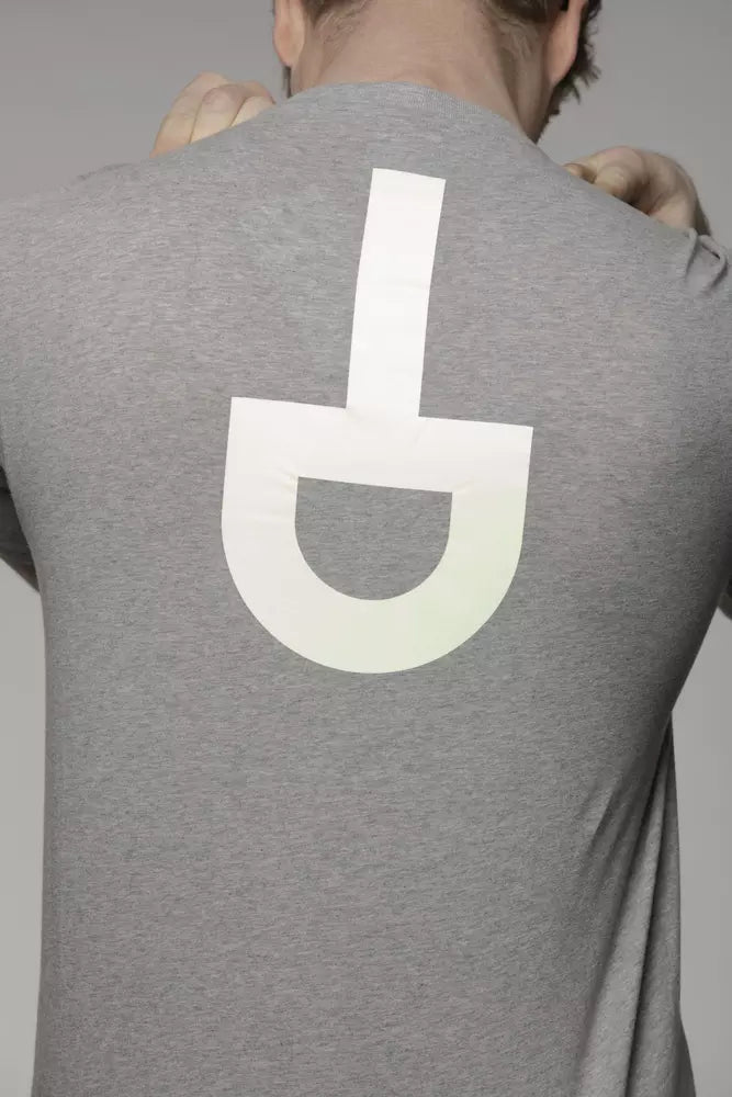 Gray Cotton Men T-Shirt - ventzia