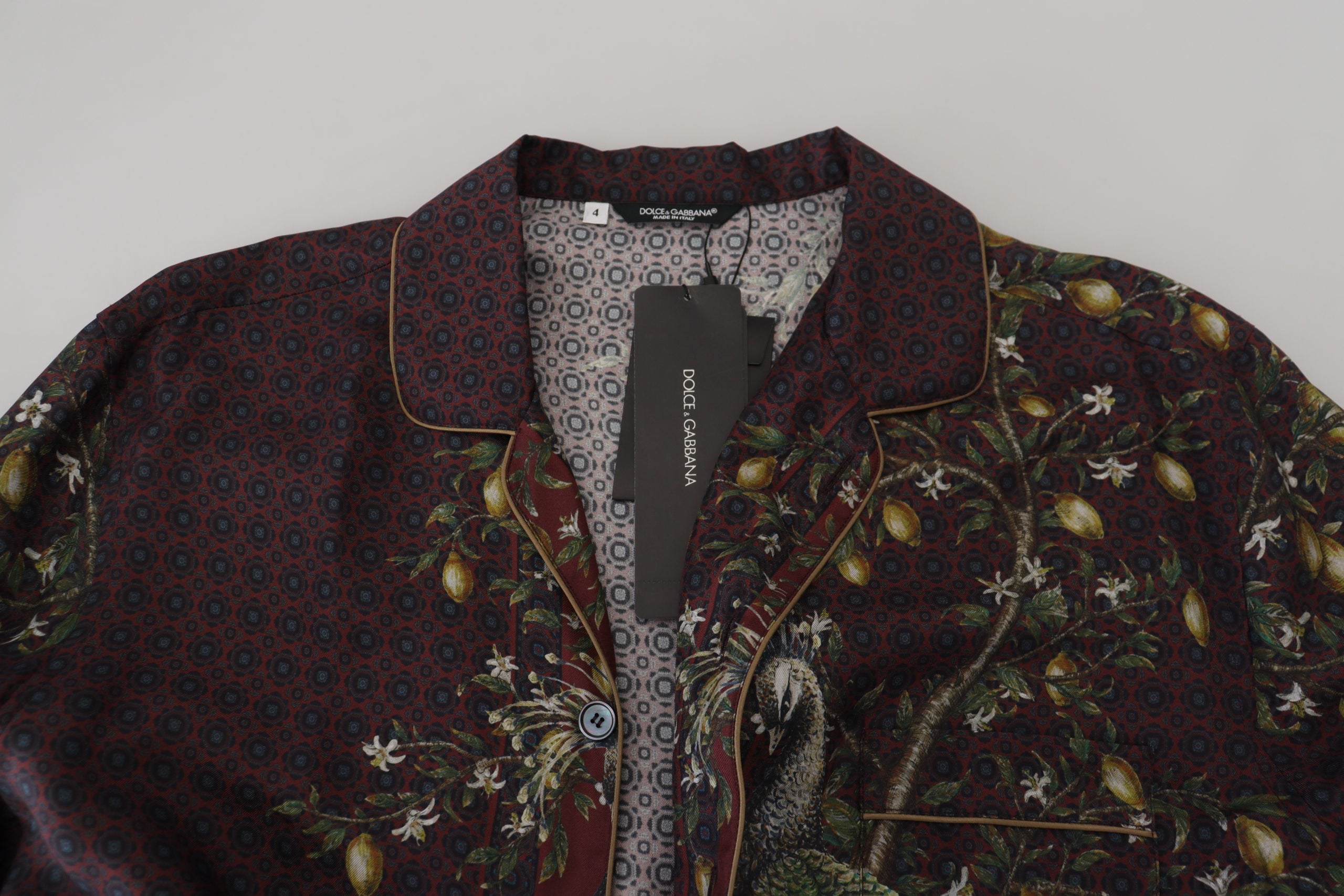 Bordeaux Ostrich Silk Satin Casual Mens Shirt - ventzia