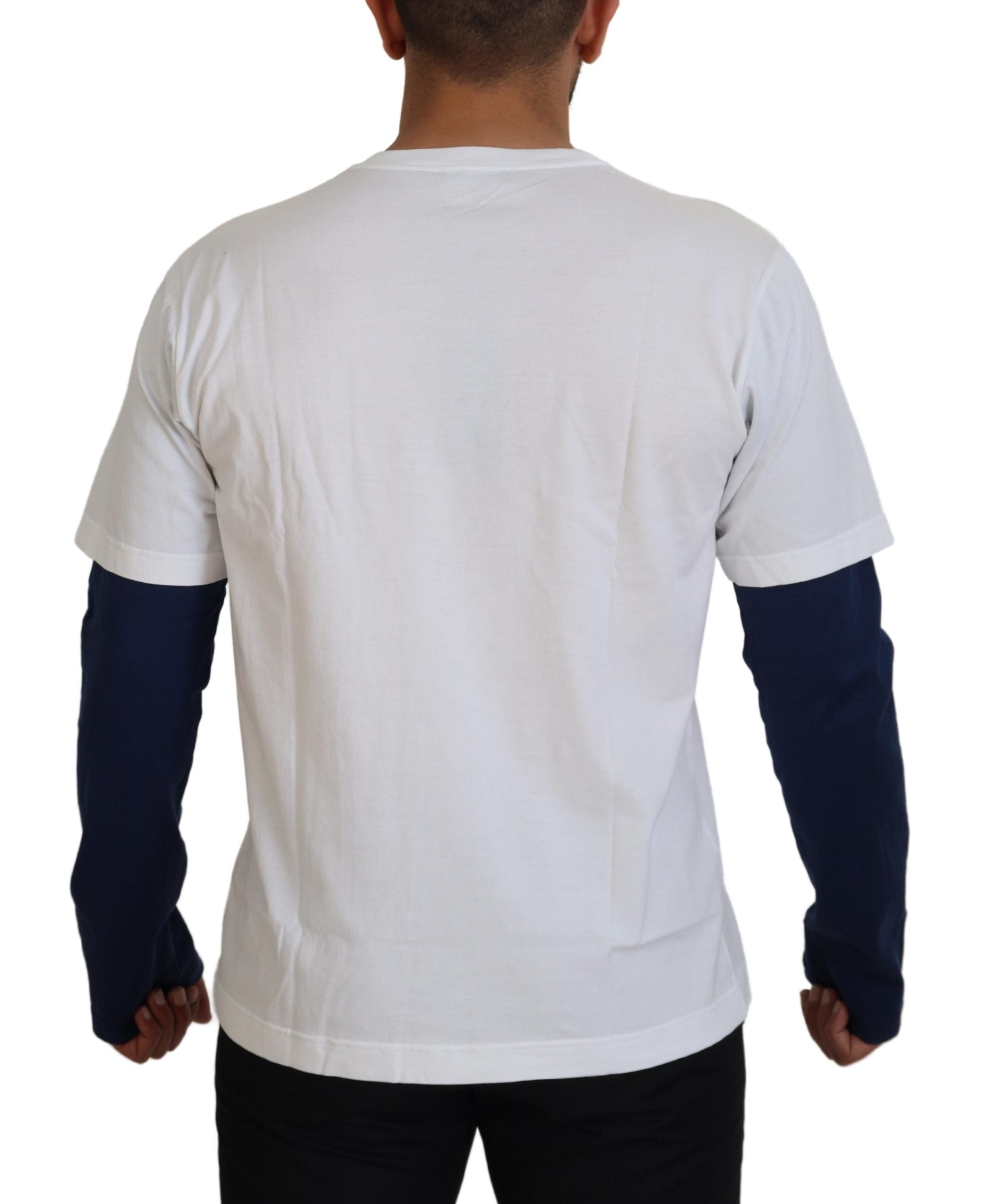 White Blue DG Crown Pullover Sweater - ventzia