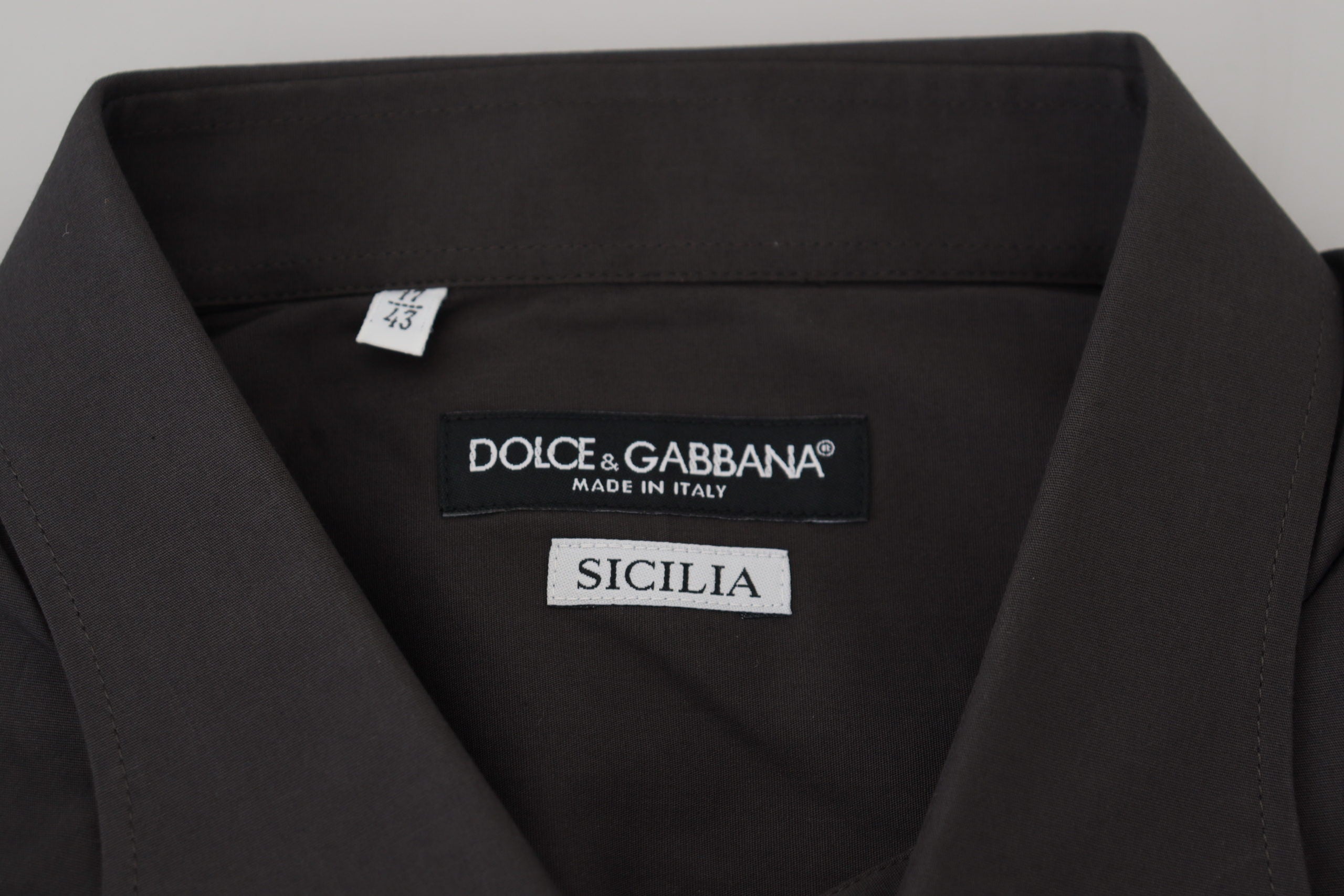 Gray SICILIA Slim Fit Stretch Dress Shirt - ventzia