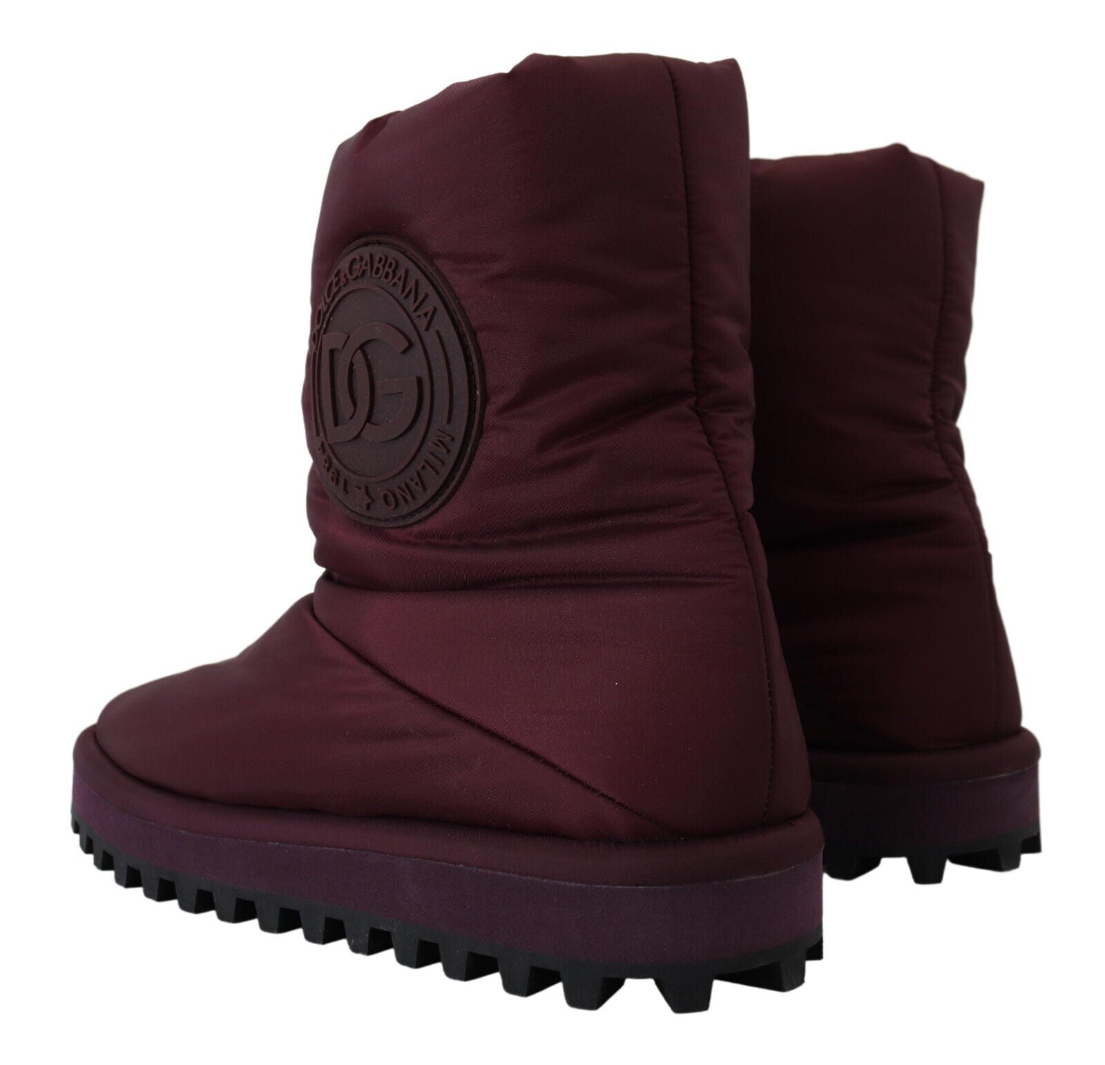 Bordeaux Nylon Boots Padded Mid Shoes - ventzia