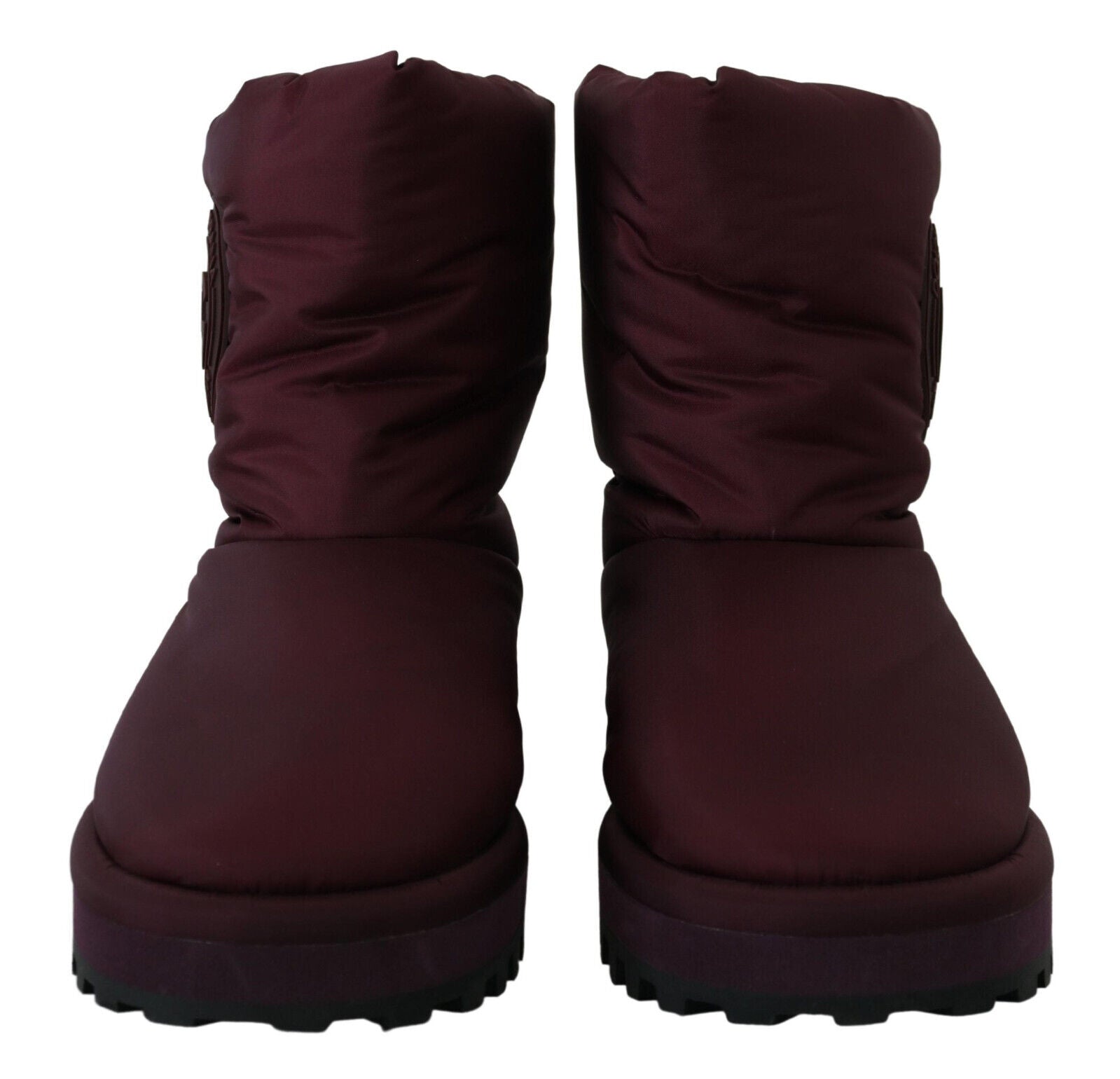 Bordeaux Nylon Boots Padded Mid Shoes - ventzia