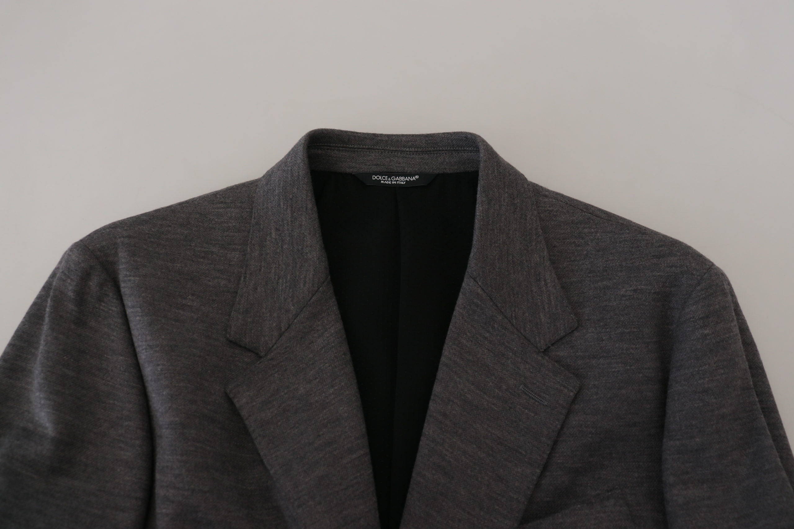 Gray Wool Stretch Slim Fit Jacket Blazer - ventzia
