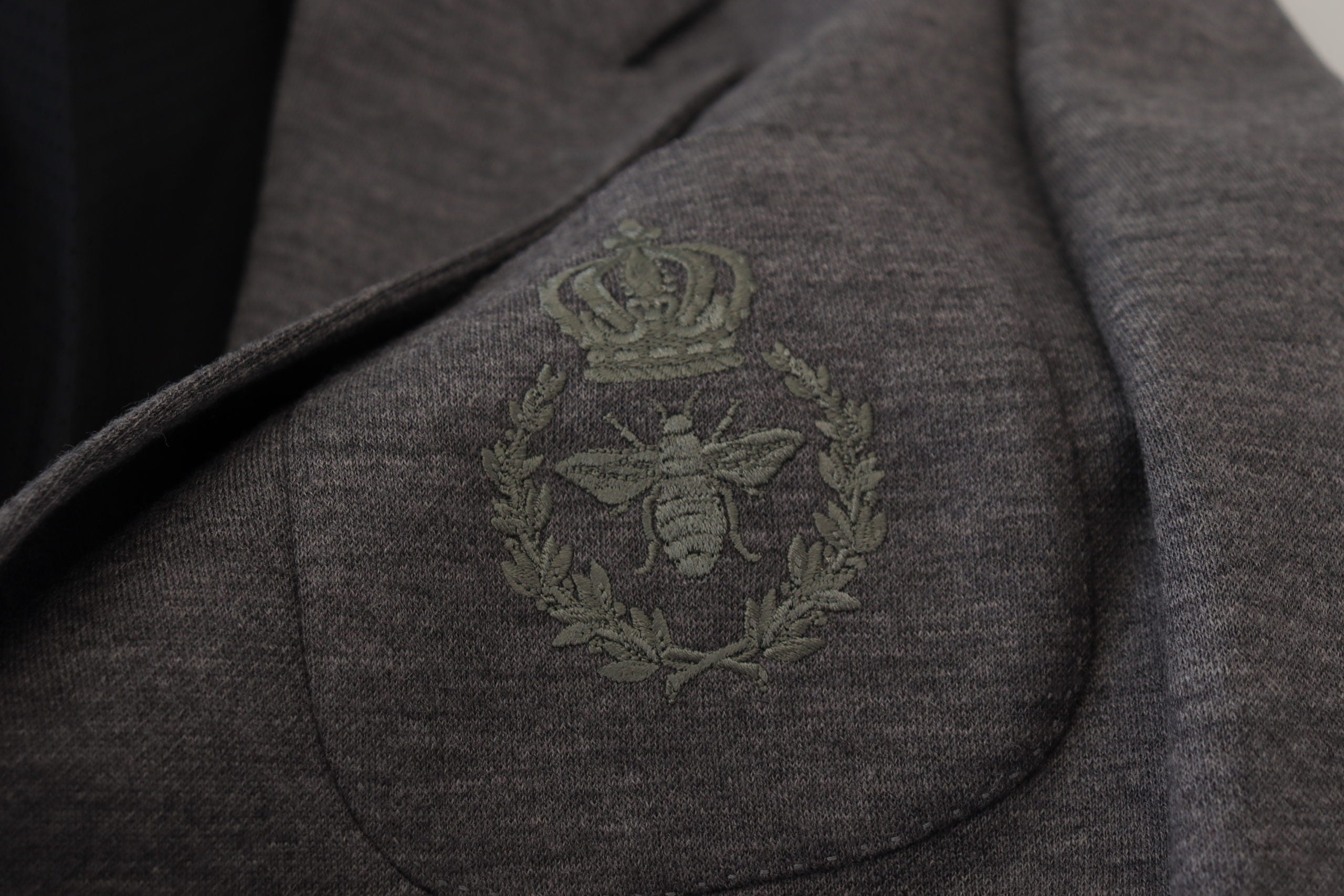 Gray Wool Stretch Slim Fit Jacket Blazer - ventzia