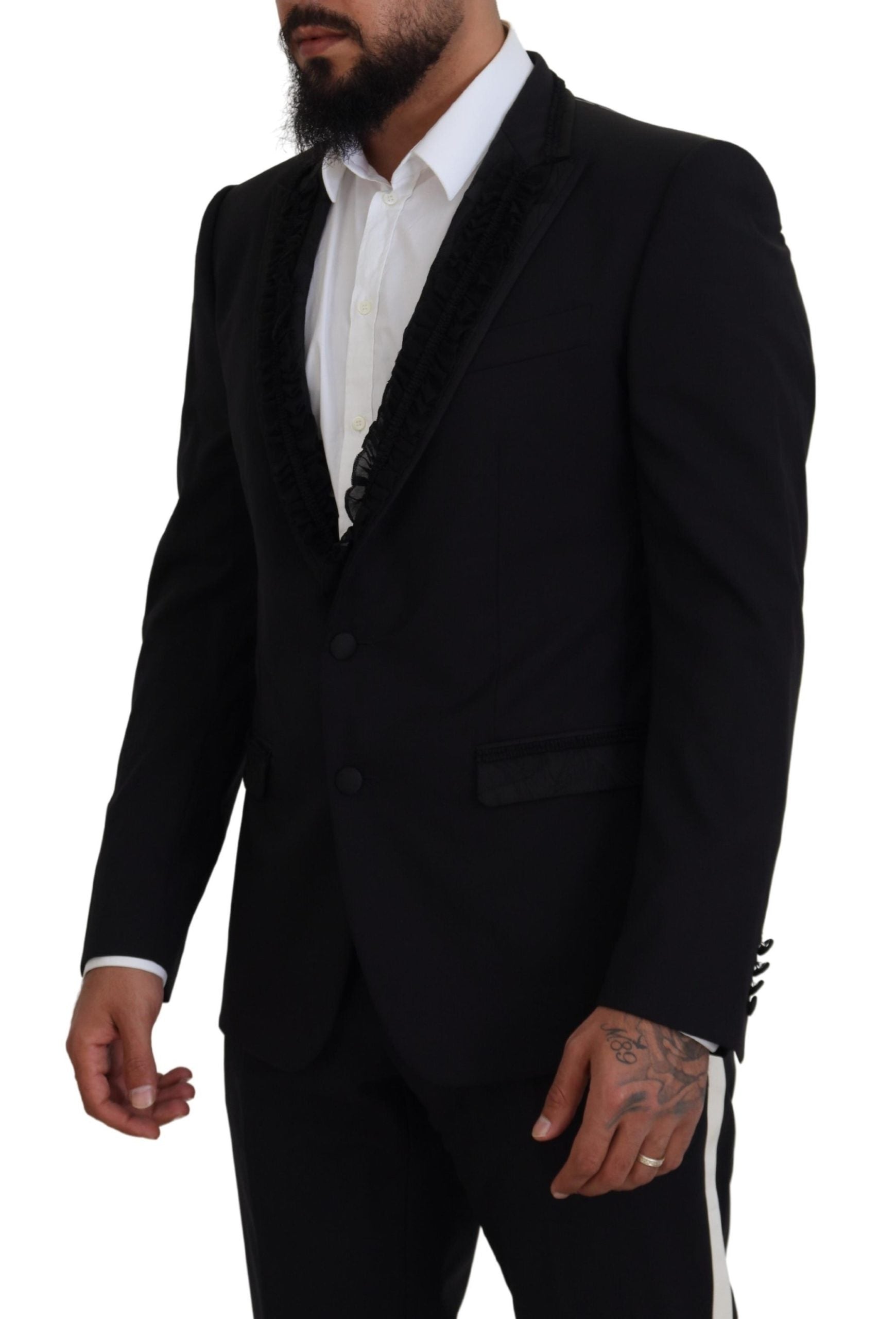 Black MARTINI Slim Fit Jacket Blazer - ventzia