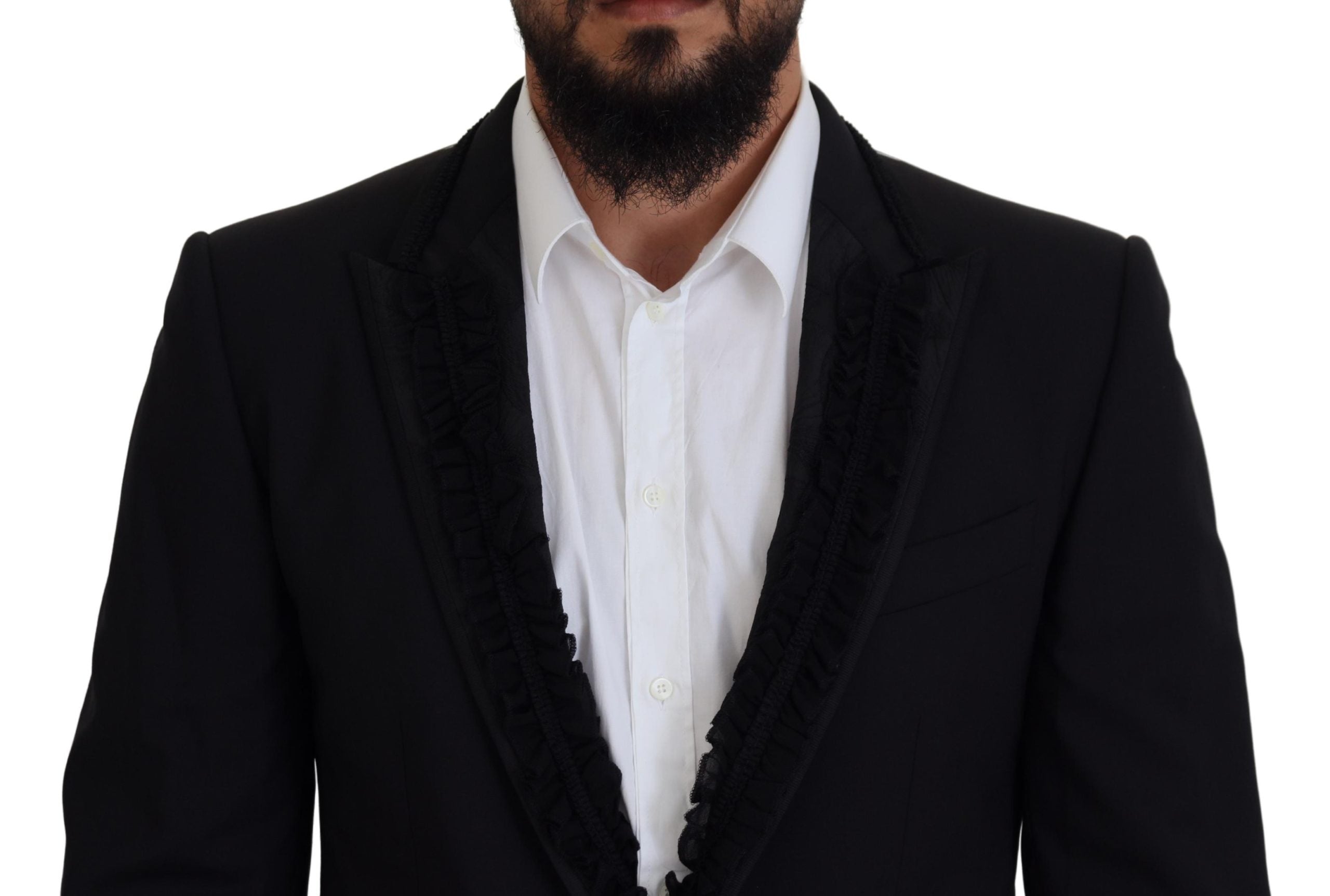 Black MARTINI Slim Fit Jacket Blazer - ventzia