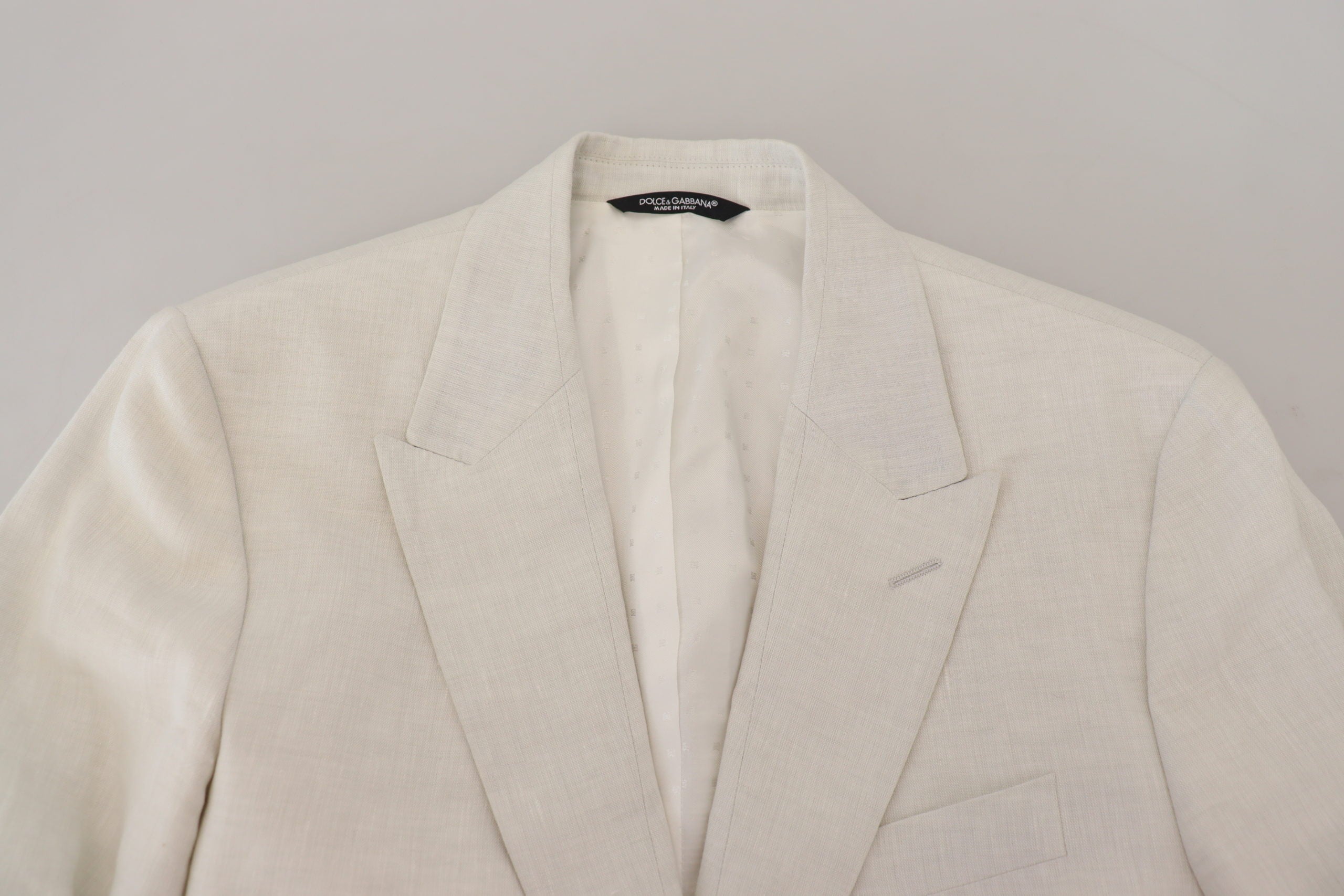 White Linen Slim Fit Jacket Blazer - ventzia