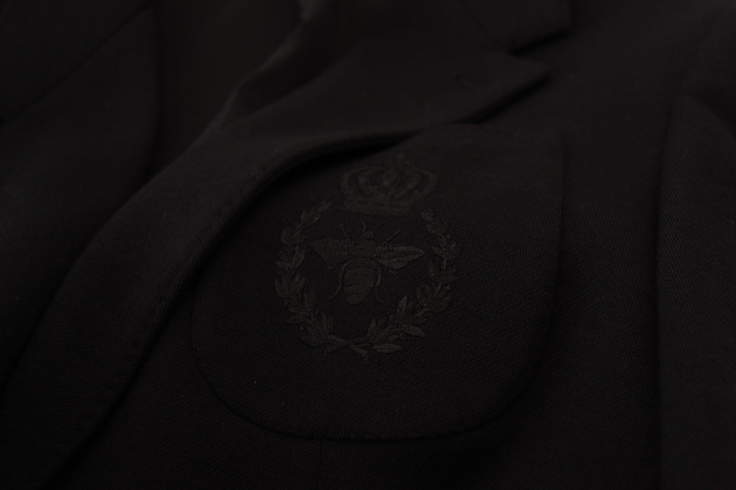 Black Wool Crown Slim Fit Jacket Blazer - ventzia