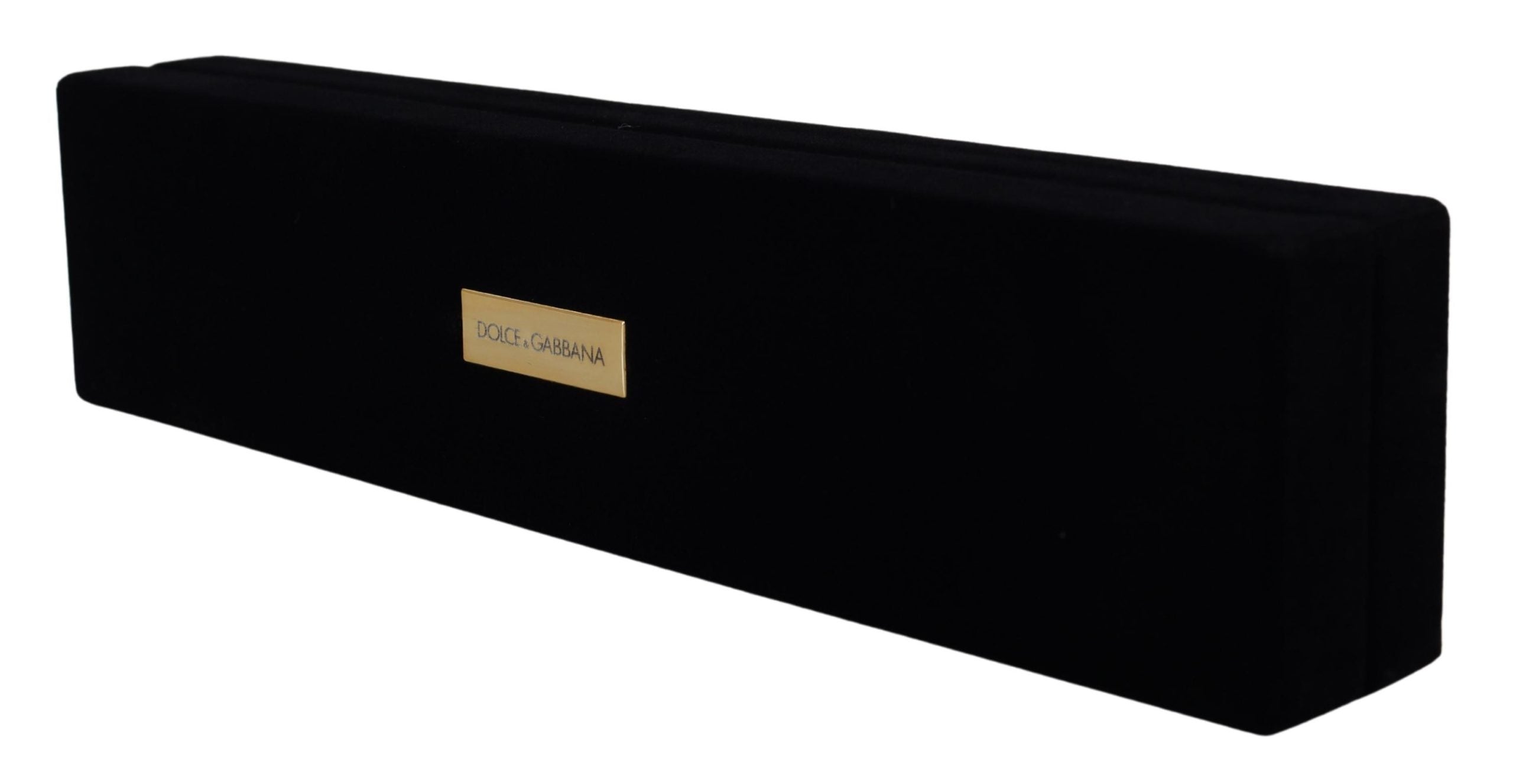 Black Velvet Logo Plaque Storage Bracelet Jewelry Box - ventzia