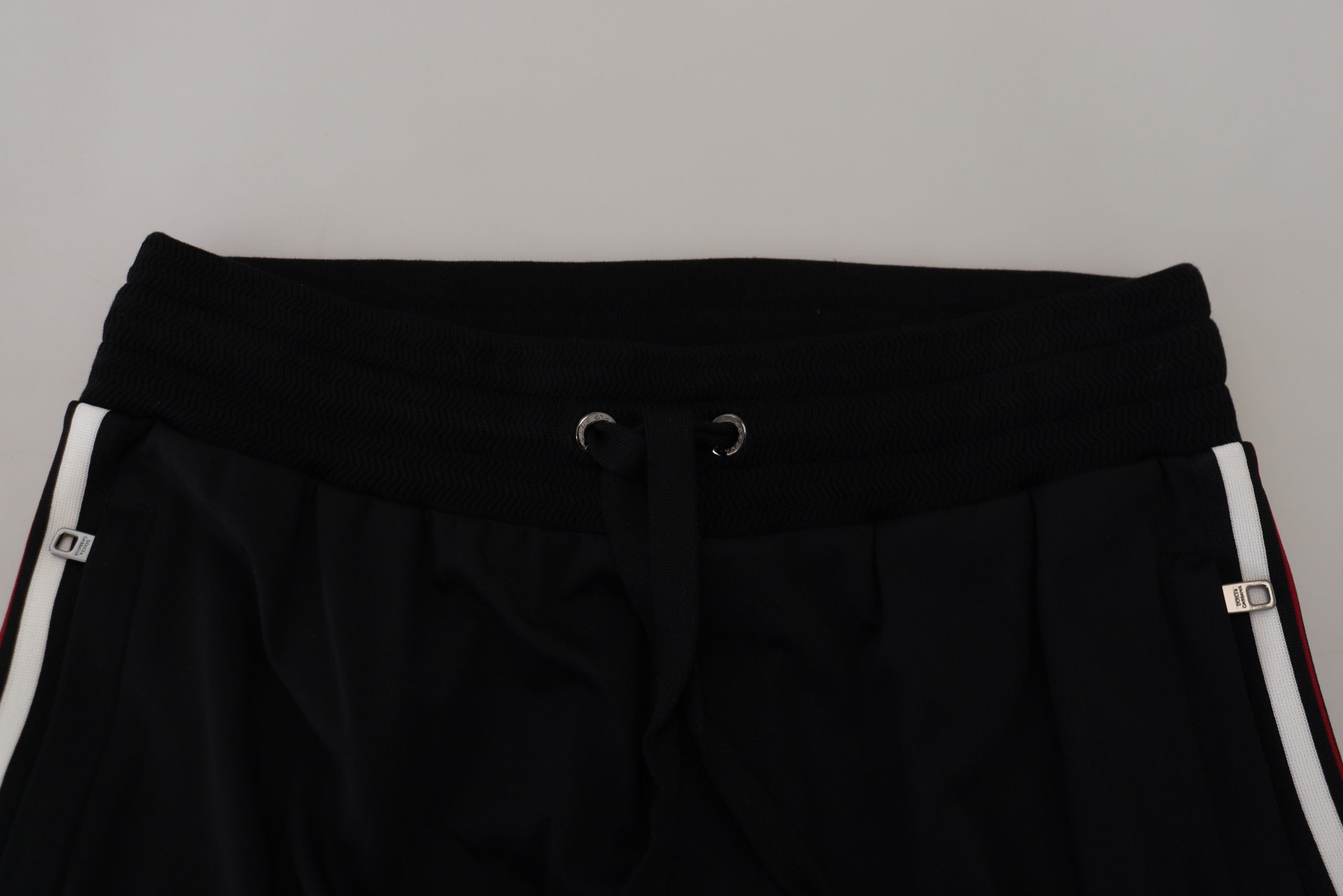 Black DG Print Mens Jogger Pants - ventzia