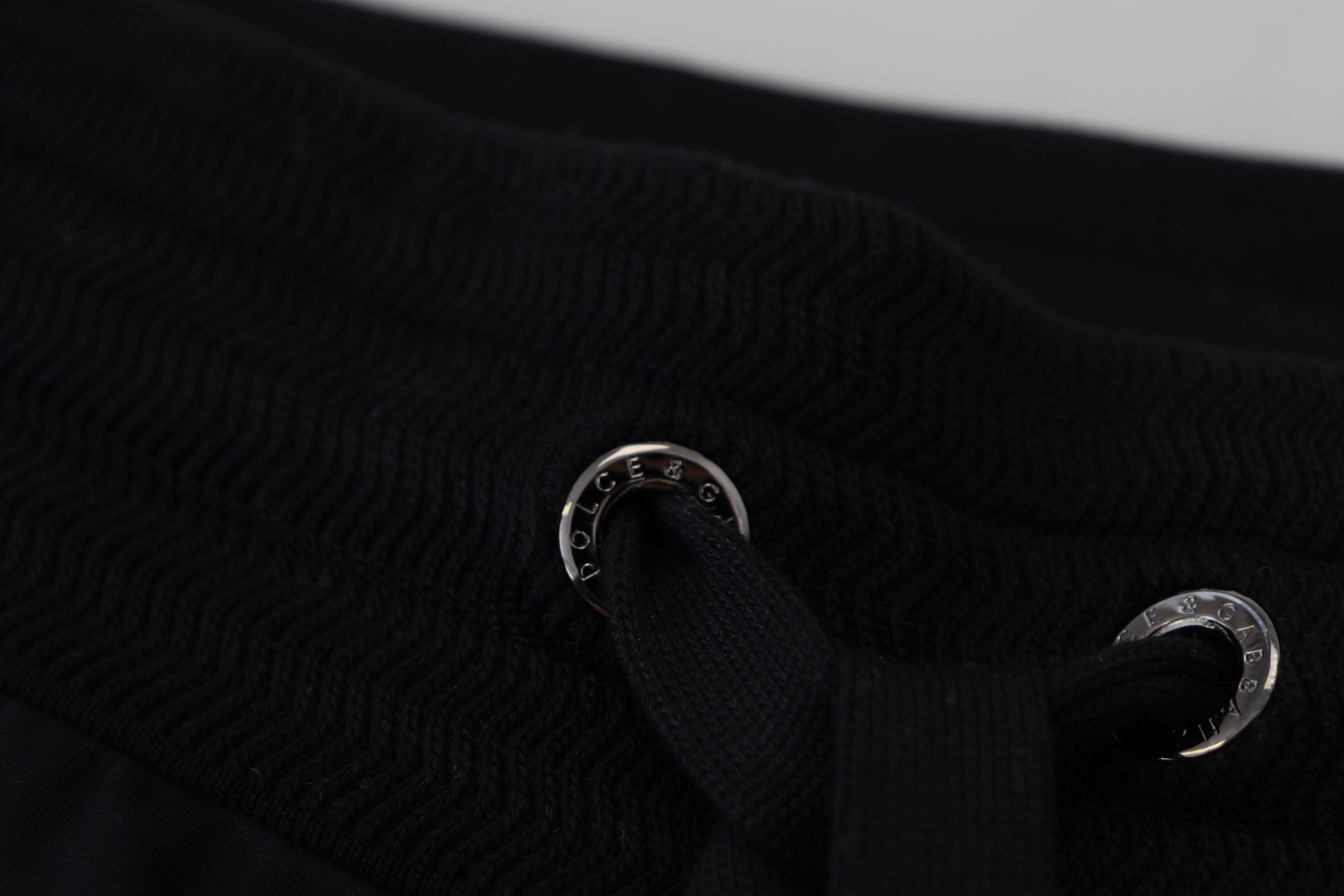 Black DG Print Mens Jogger Pants - ventzia