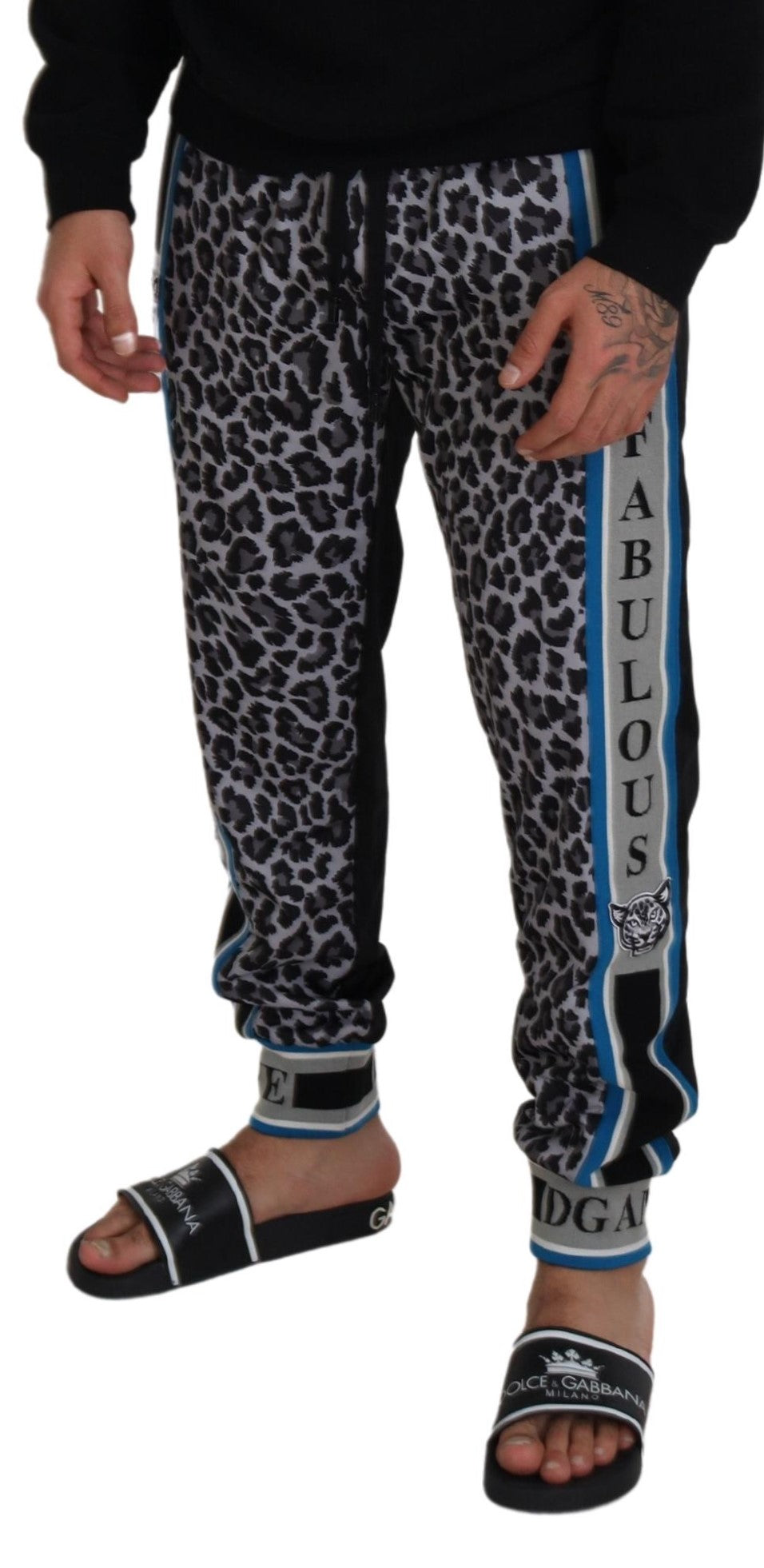Multicolor DG King Leopard Print Jogger Pants - ventzia