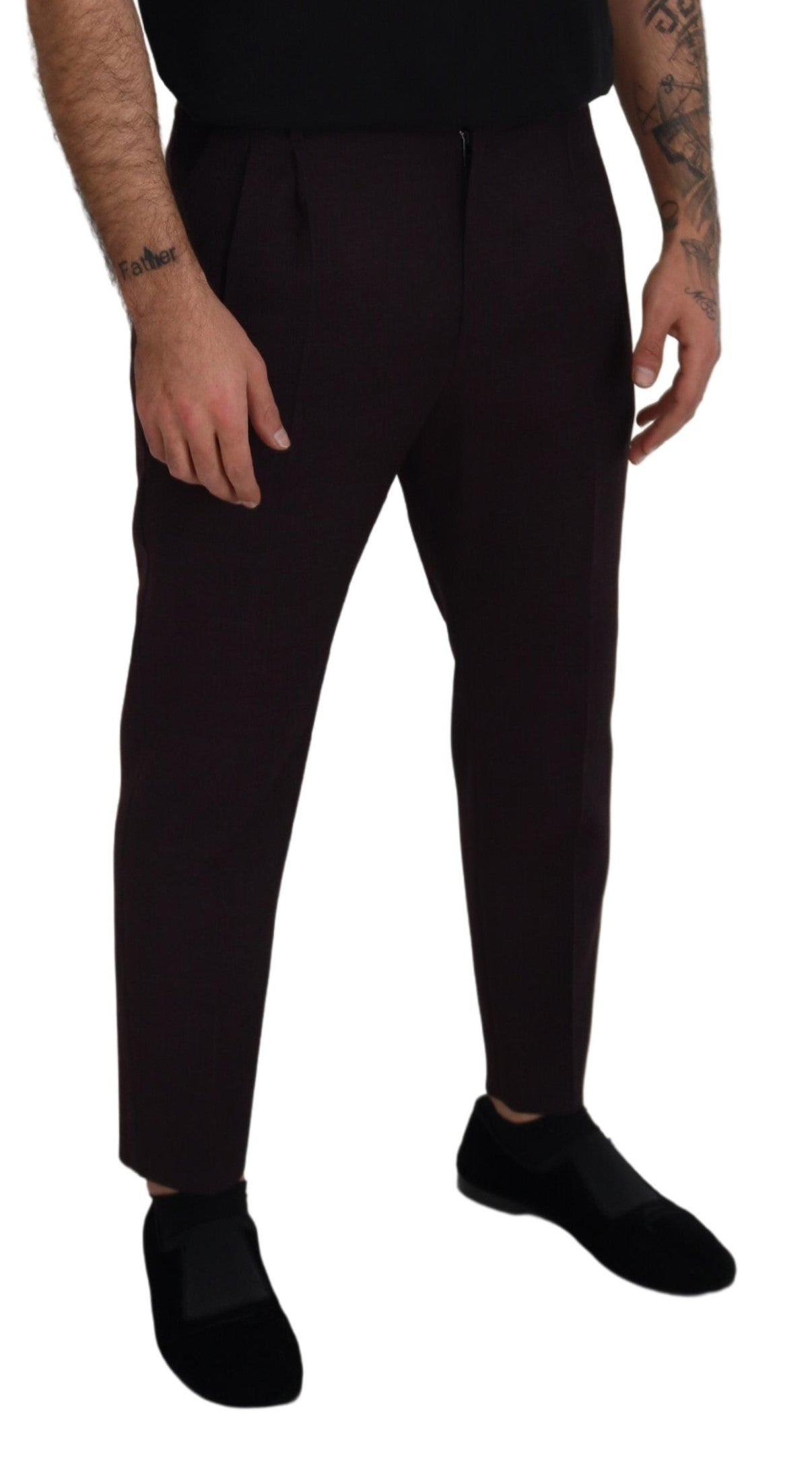 Brown Cotton Chino Men Pants - ventzia