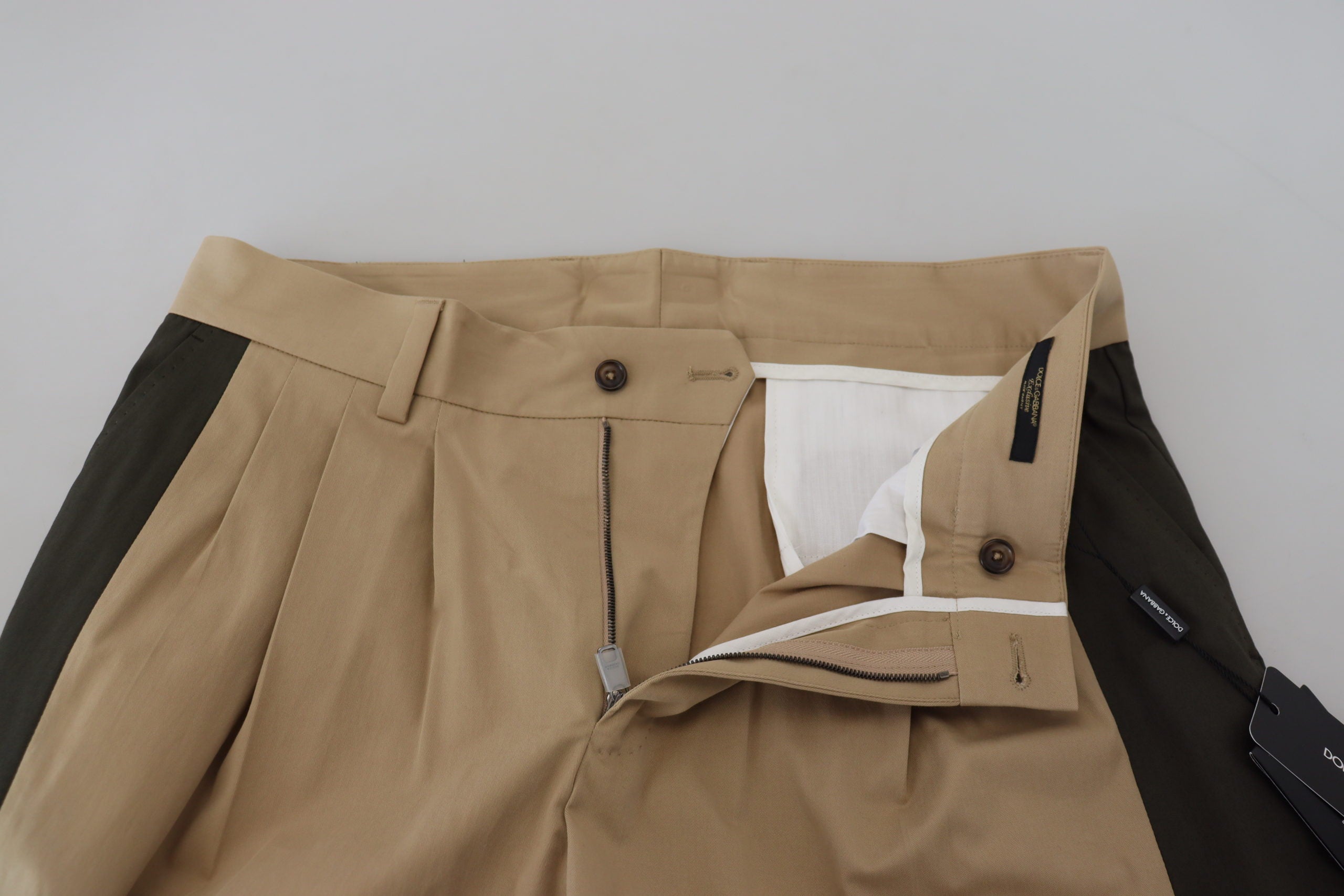 Brown Black Cotton Chino Men Pants - ventzia