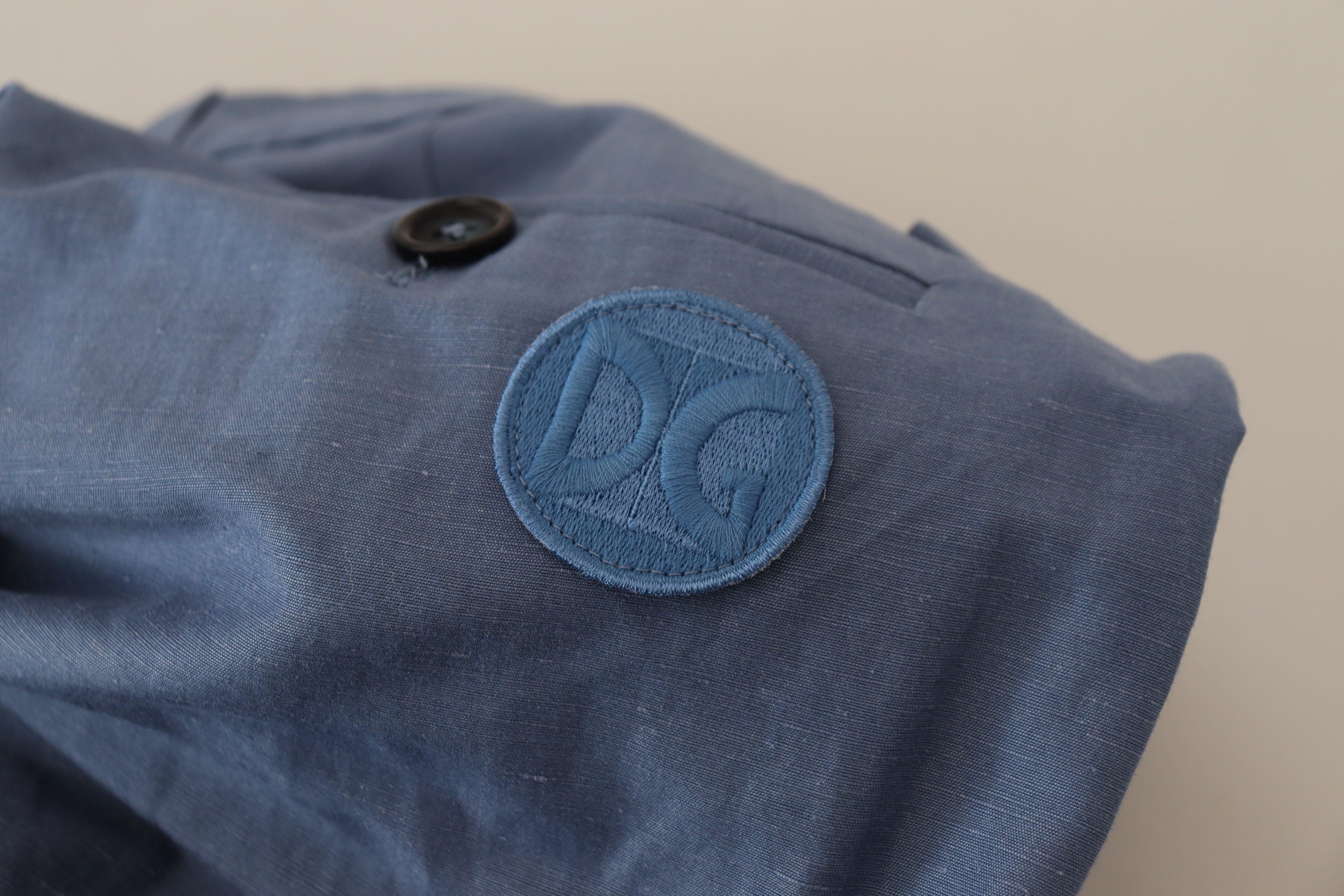 Blue Linen Chino Men Formal Pants - ventzia