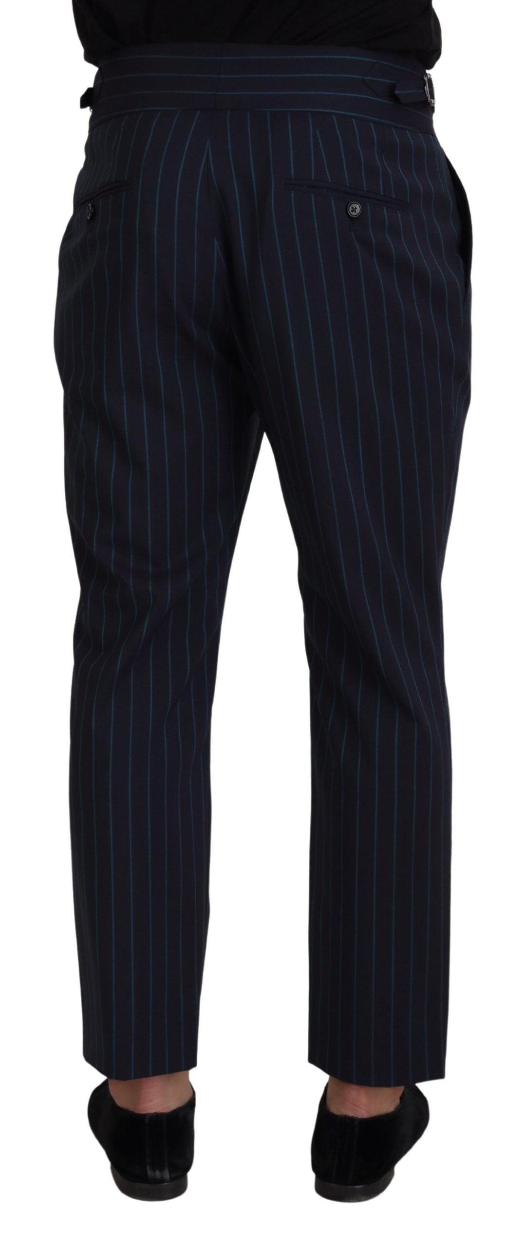 Blue Striped Men Formal Pants - ventzia