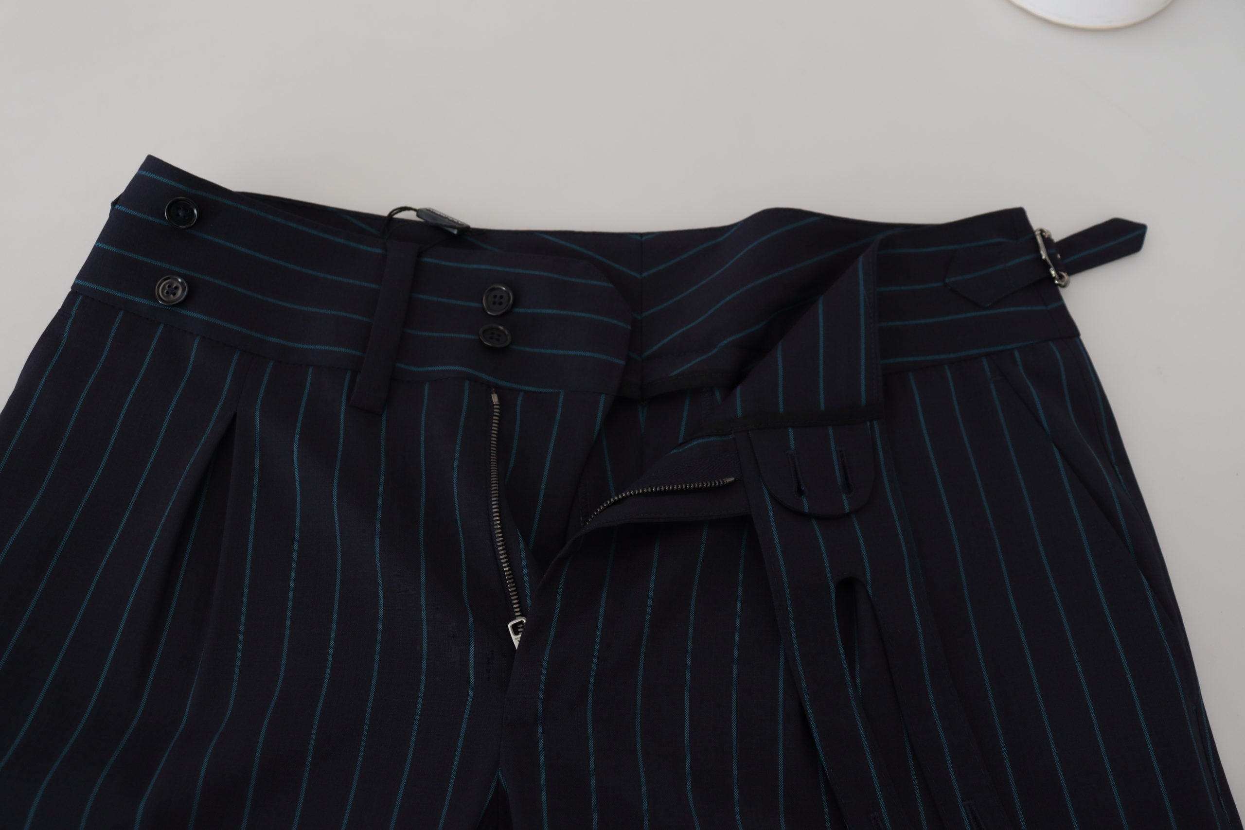 Blue Striped Men Formal Pants - ventzia