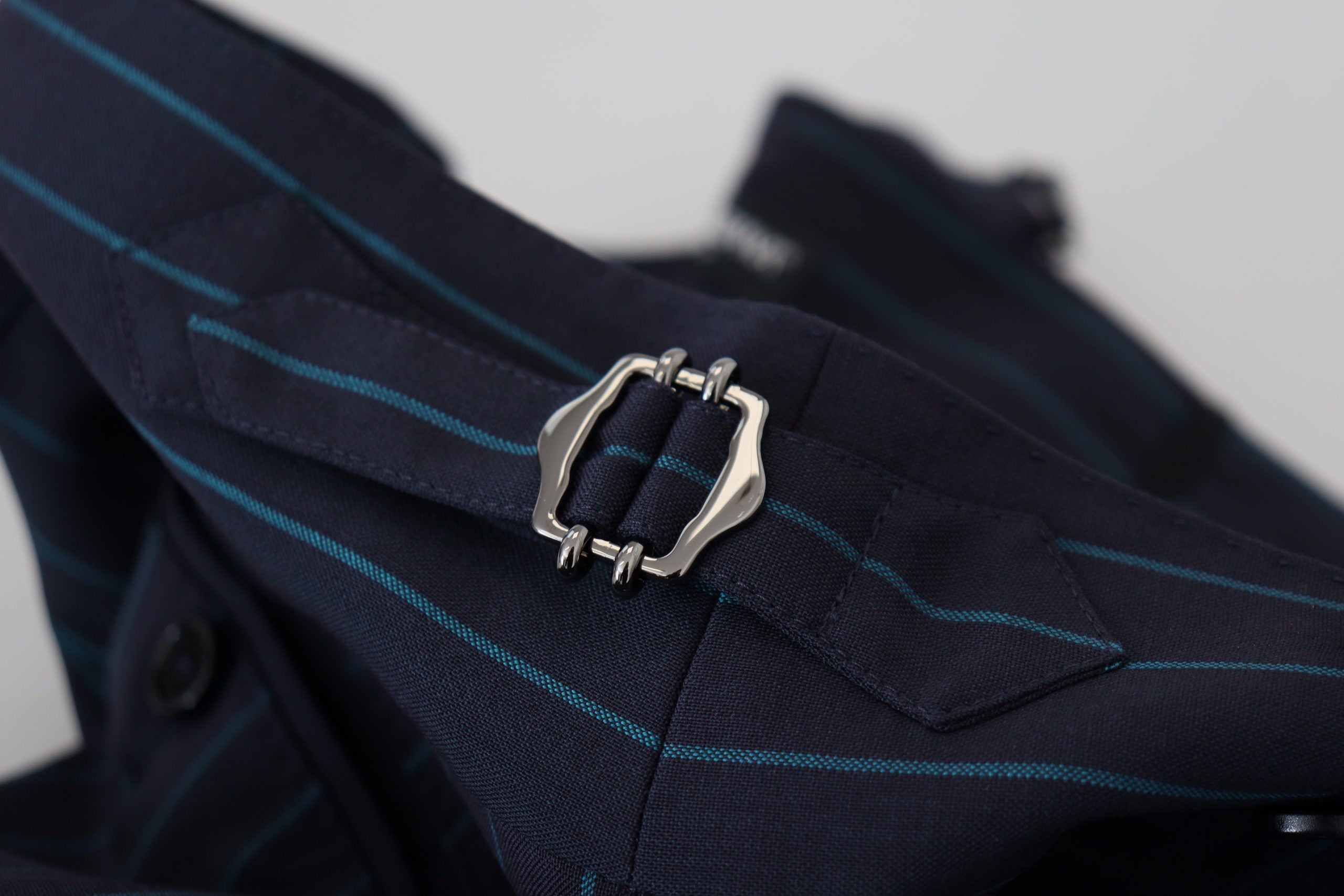 Blue Striped Men Formal Pants - ventzia