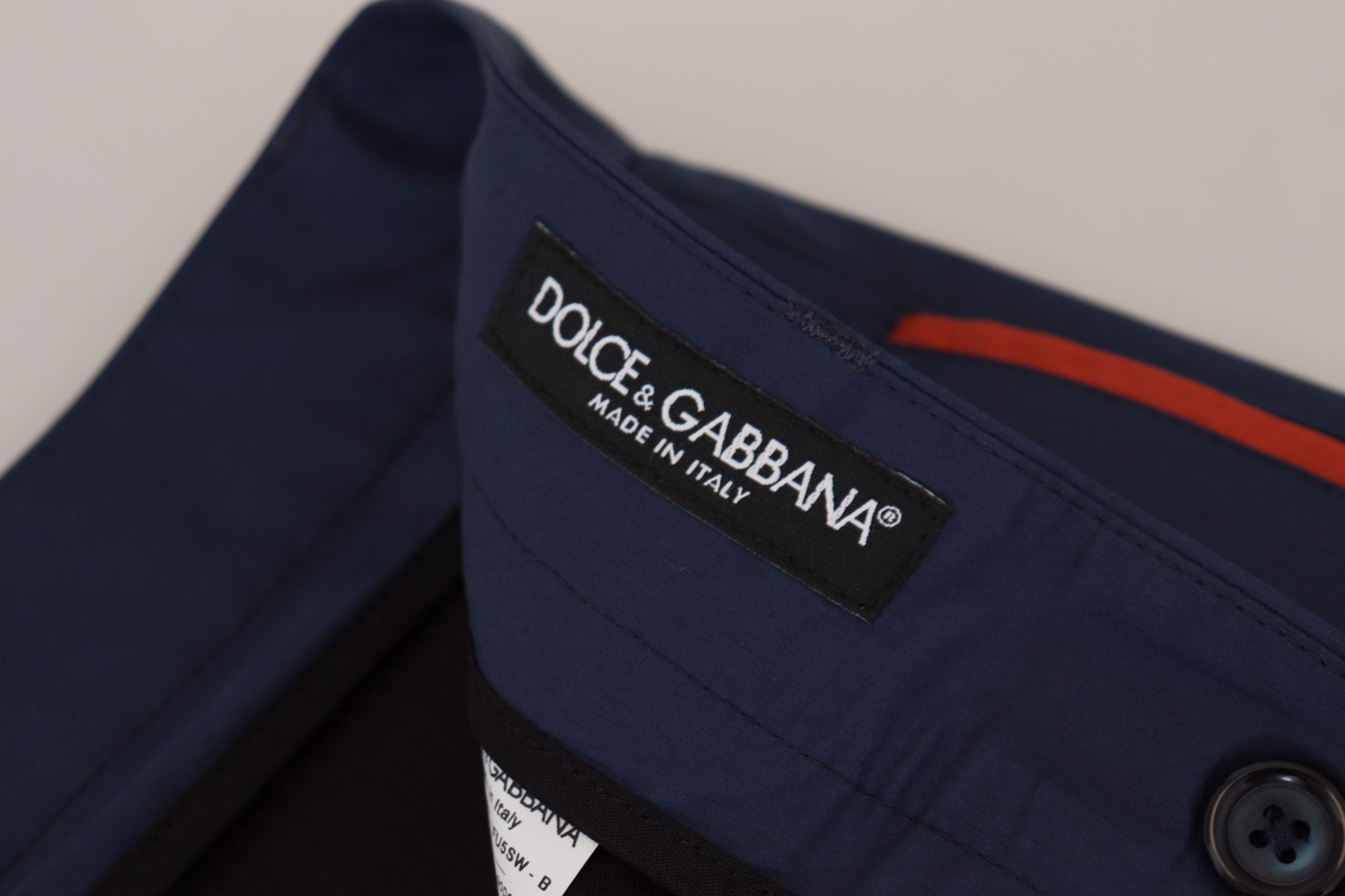Blue Cotton Chino Formal Pants - ventzia