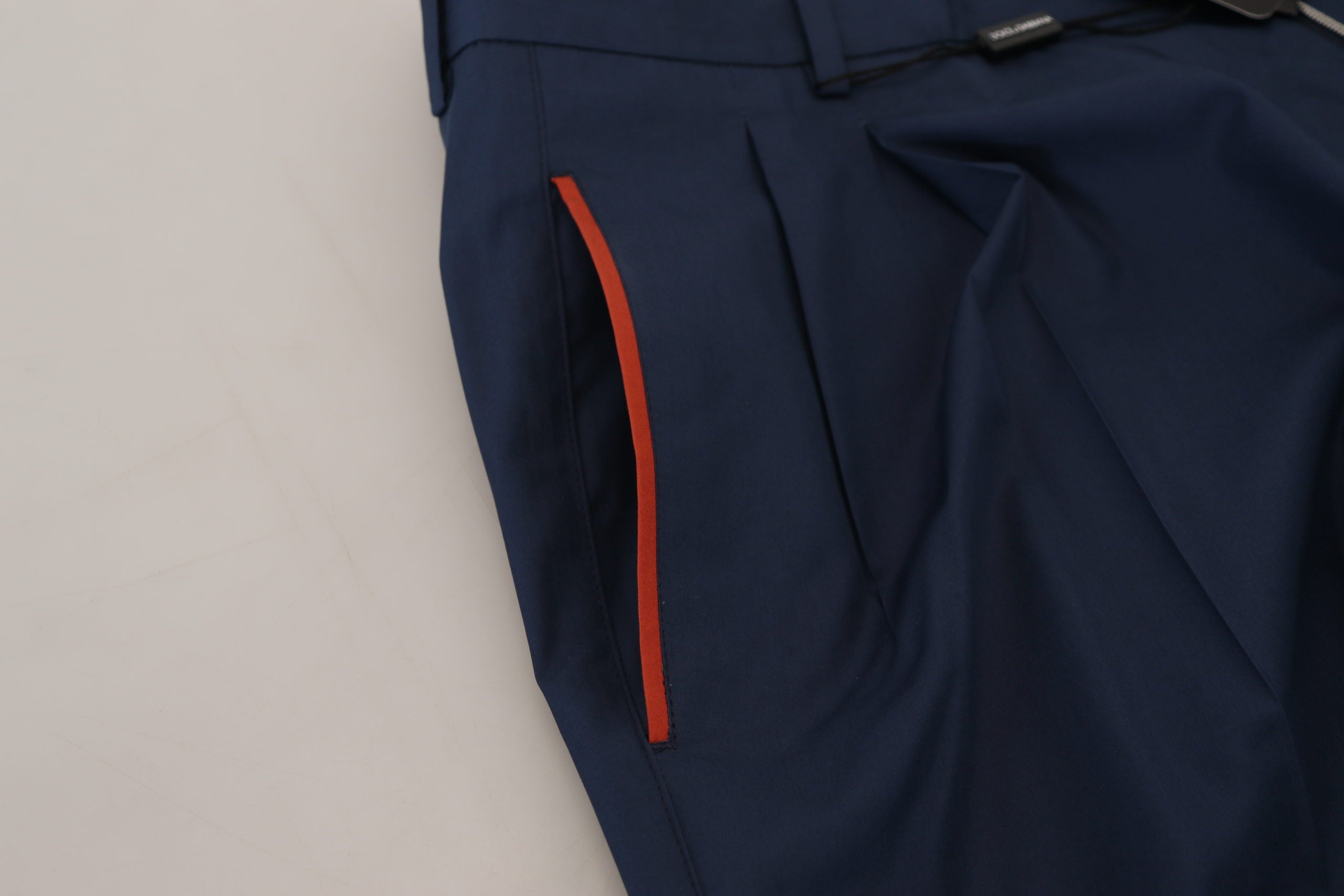 Blue Cotton Chino Formal Pants - ventzia