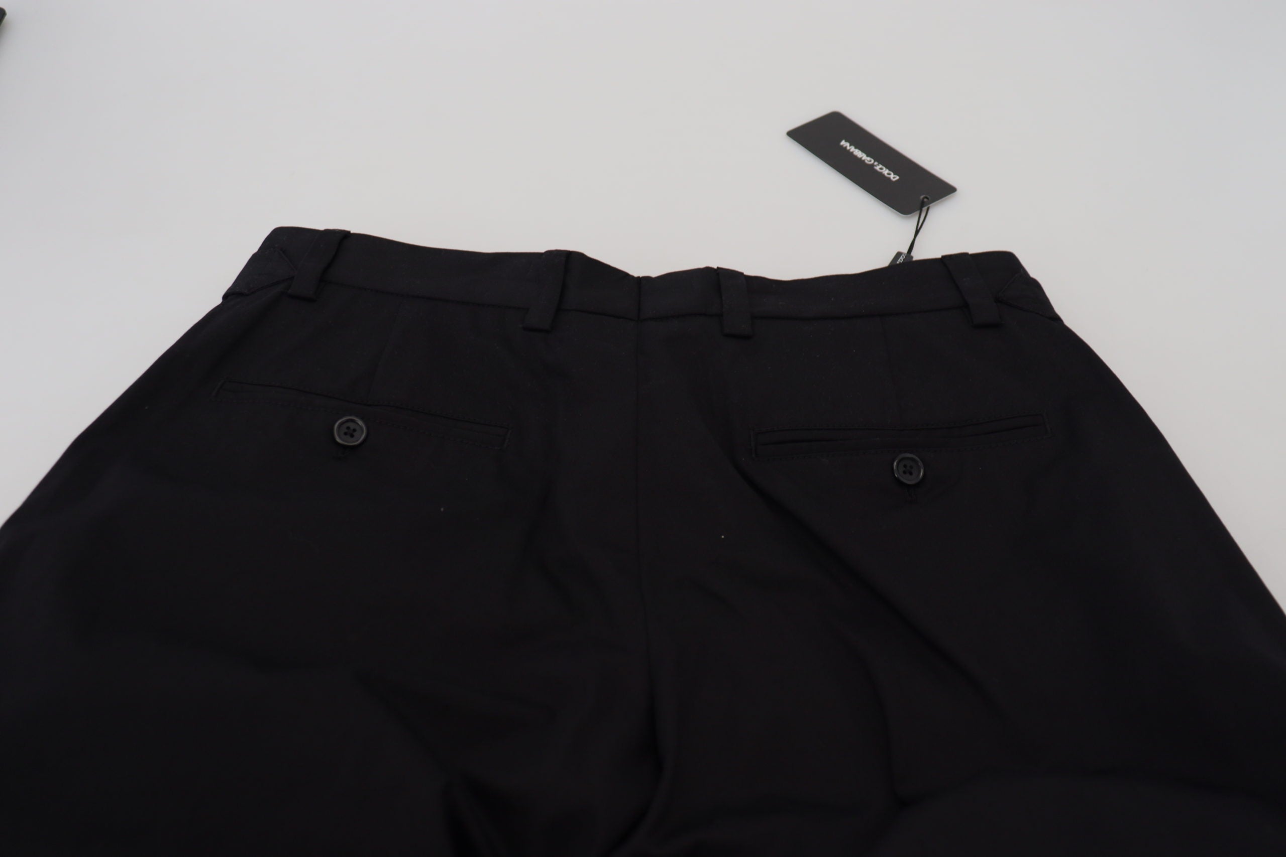 Black Cotton Chino Formal Pants - ventzia