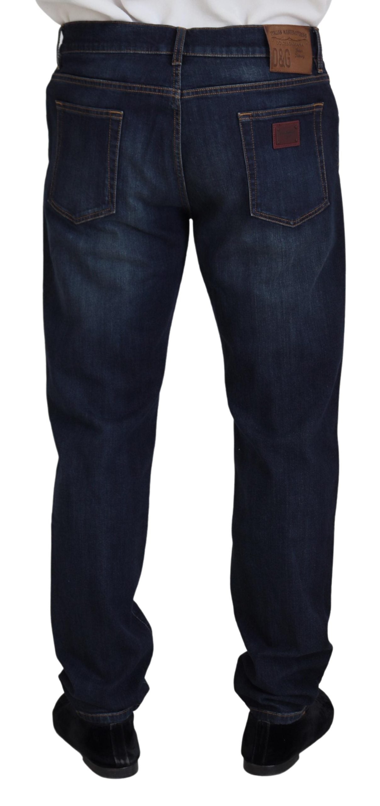 Blue Cotton Straight Fit Casual Denim Jeans - ventzia