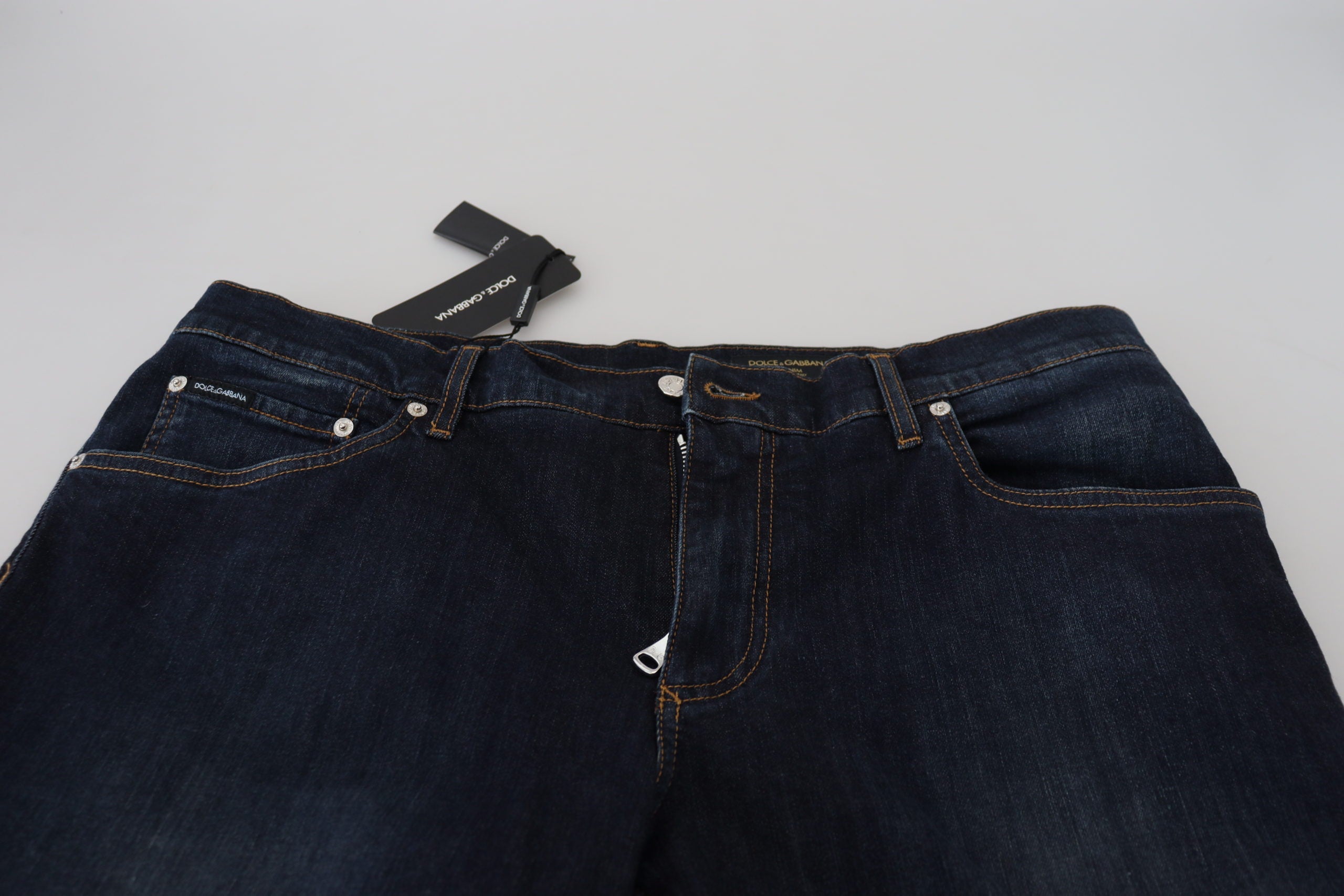 Blue Cotton Straight Fit Casual Denim Jeans - ventzia
