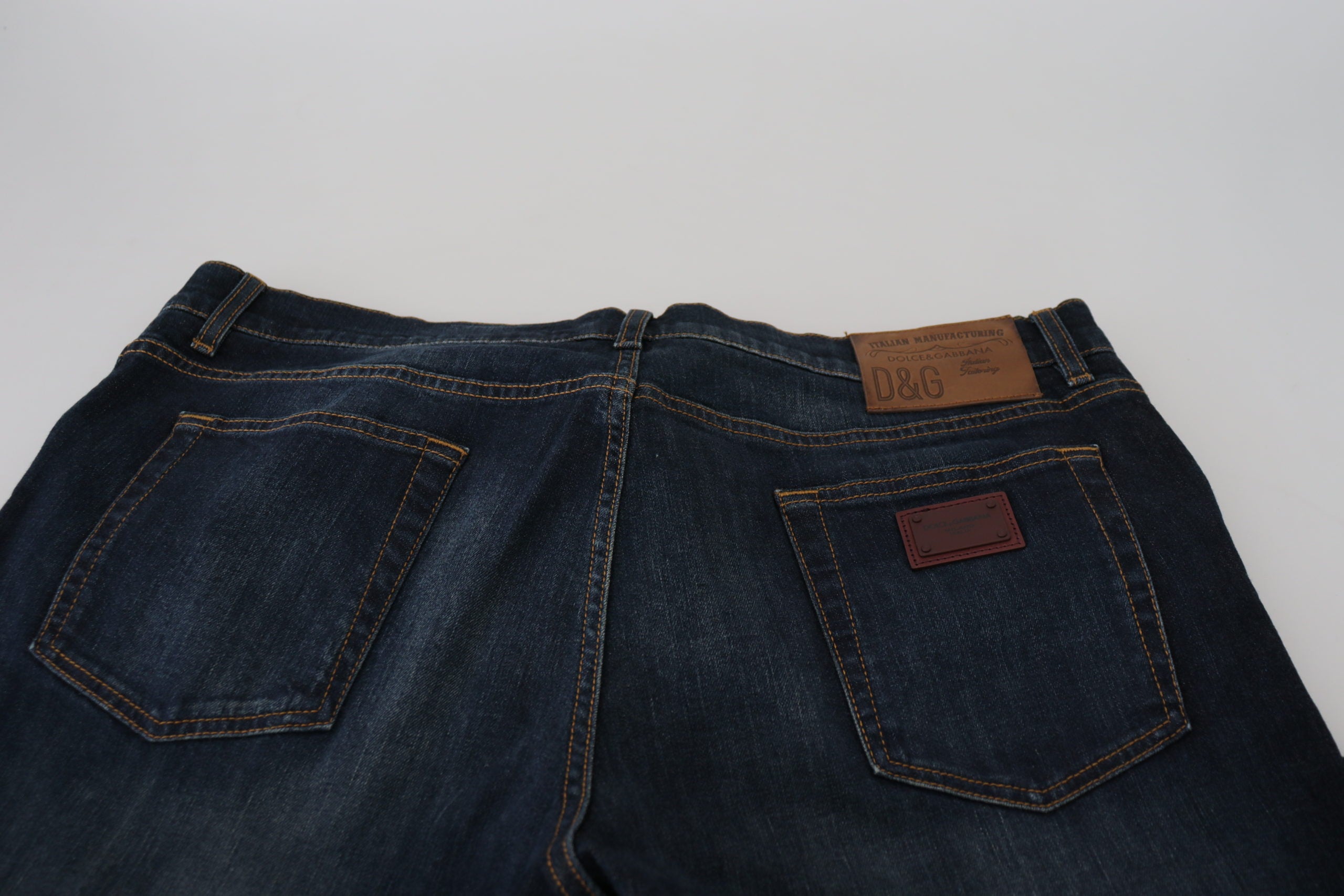 Blue Cotton Straight Fit Casual Denim Jeans - ventzia