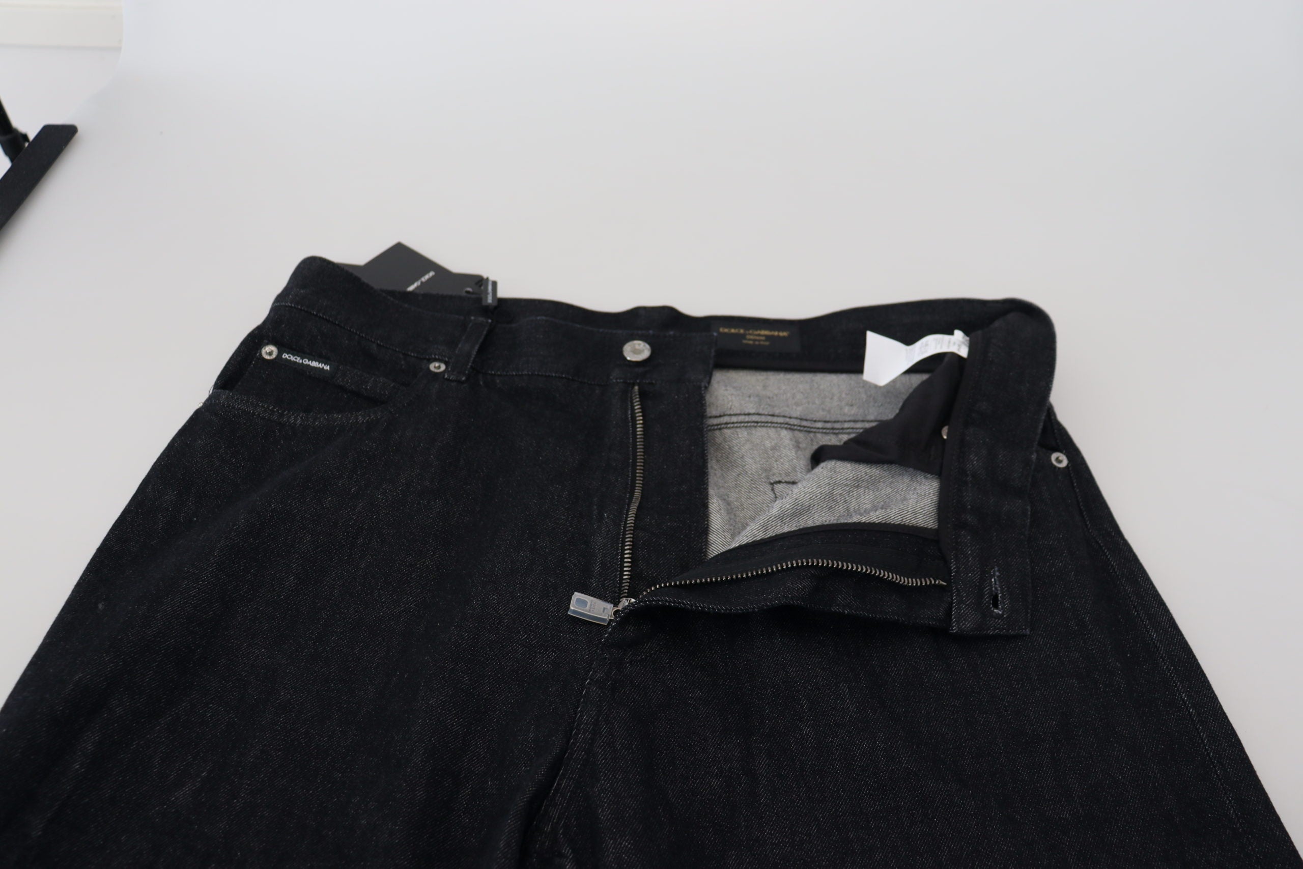 Black Washed Cotton Men Casual Denim Jeans - ventzia