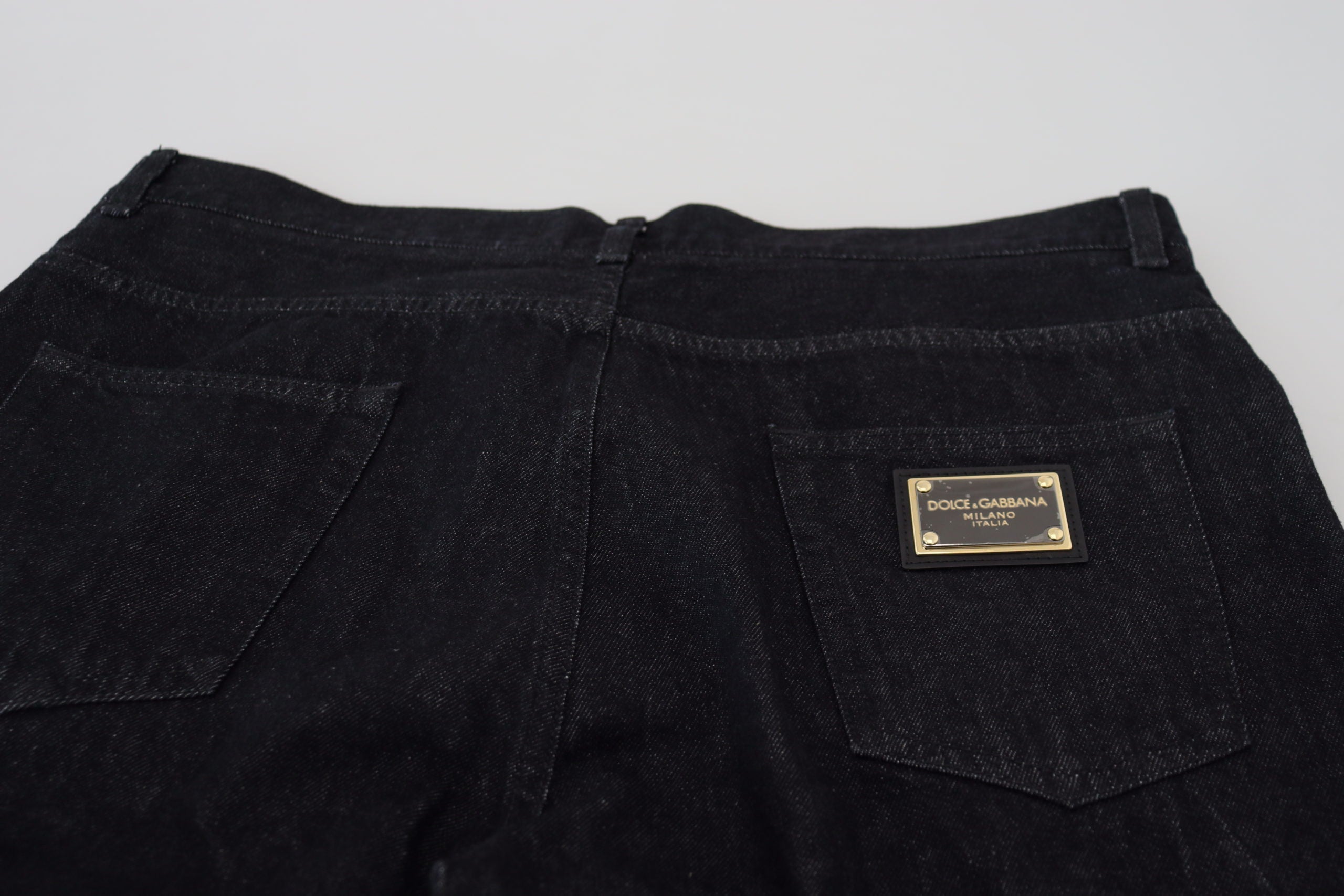 Black Washed Cotton Men Casual Denim Jeans - ventzia