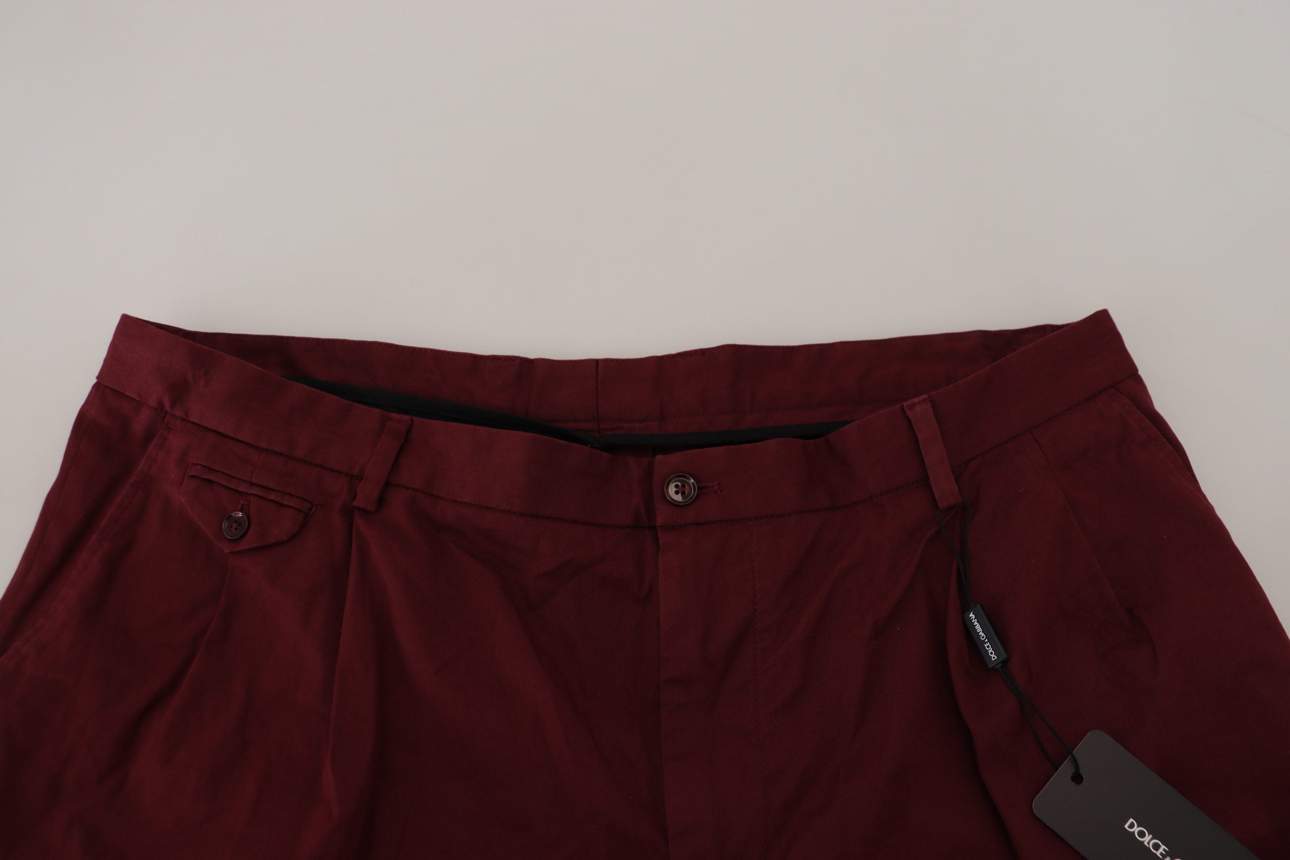 Maroon Cotton Bermuda Casual Shorts - ventzia
