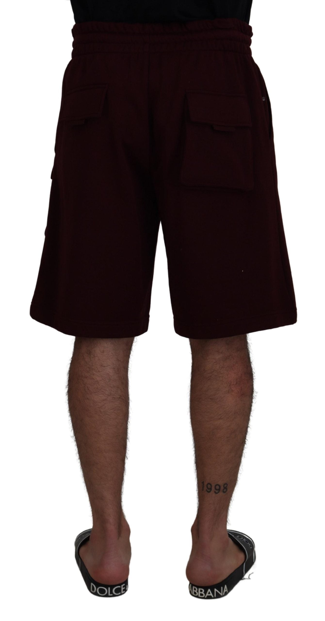 Maroon Bermuda Cargo Men Shorts - ventzia
