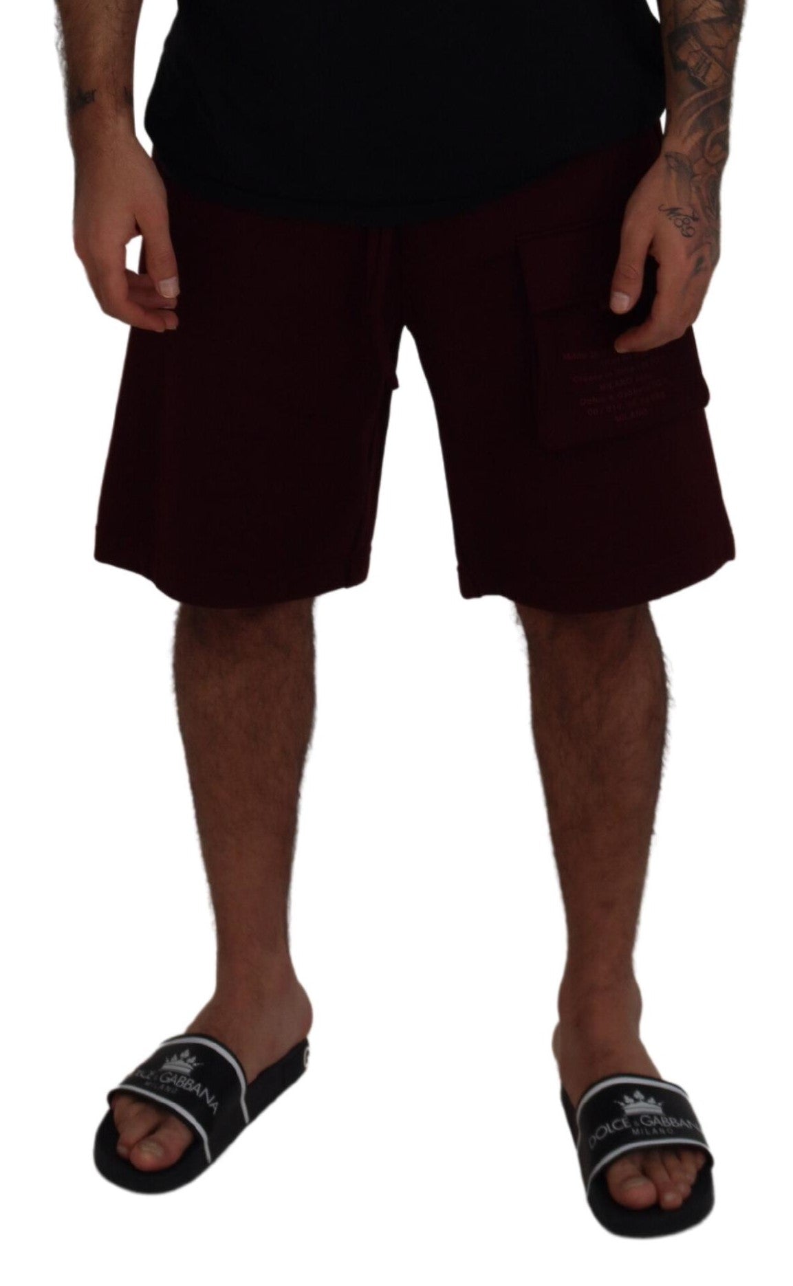 Maroon Bermuda Cargo Men Shorts - ventzia