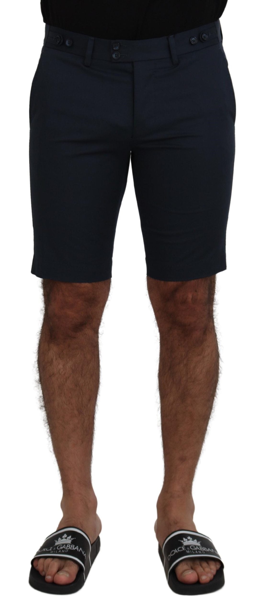 Blue Bermuda Low Waist Men Shorts - ventzia