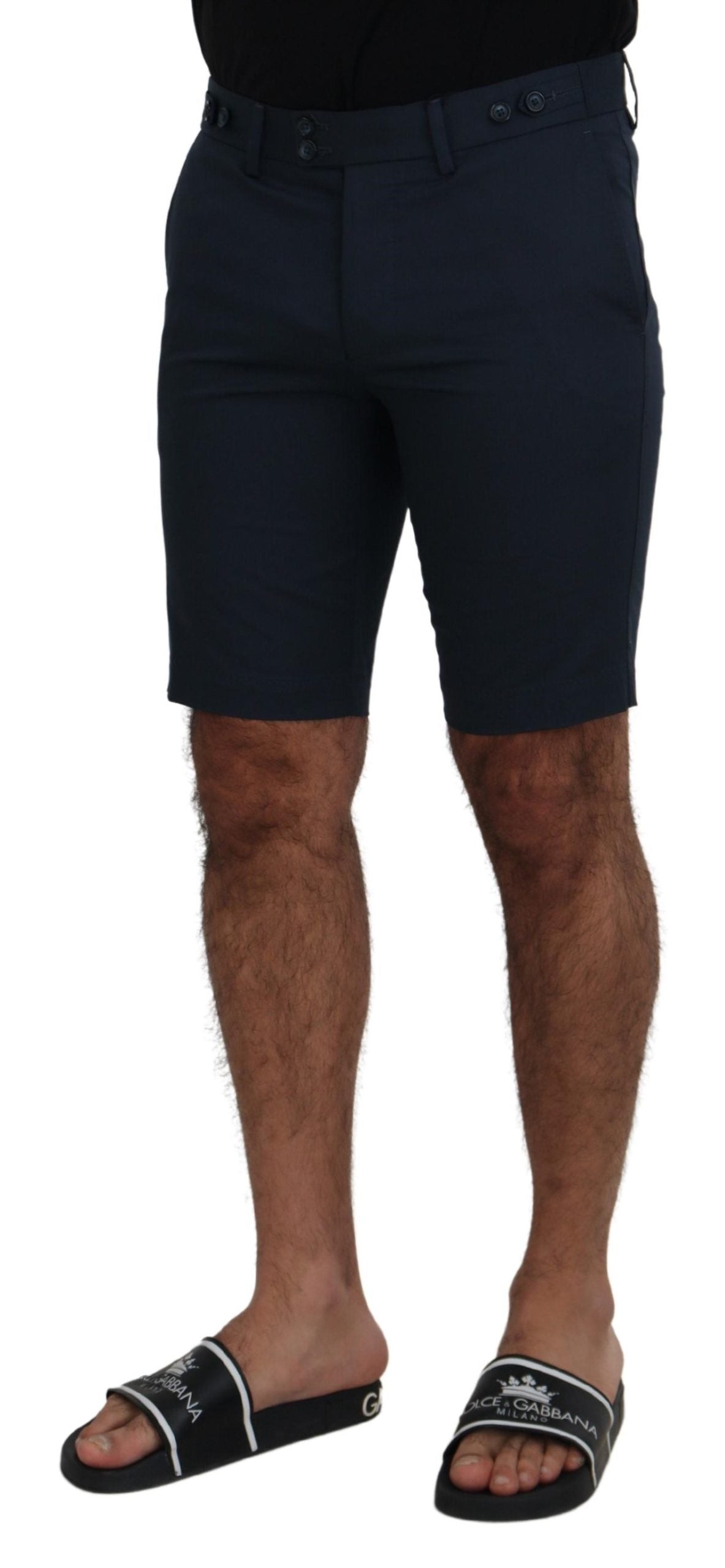 Blue Bermuda Low Waist Men Shorts - ventzia