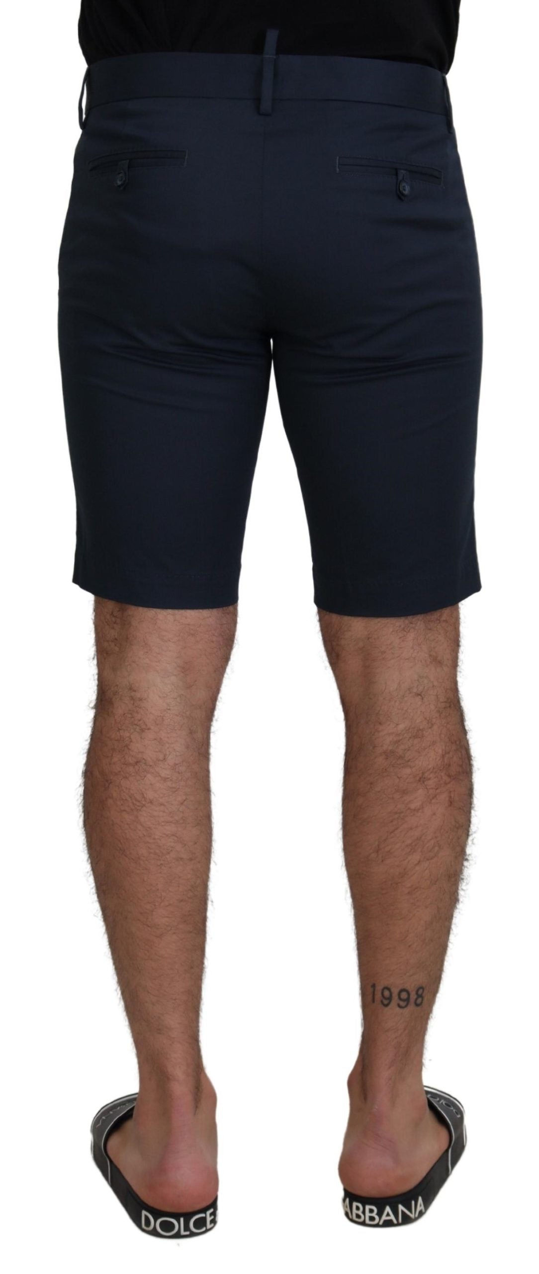 Blue Bermuda Low Waist Men Shorts - ventzia