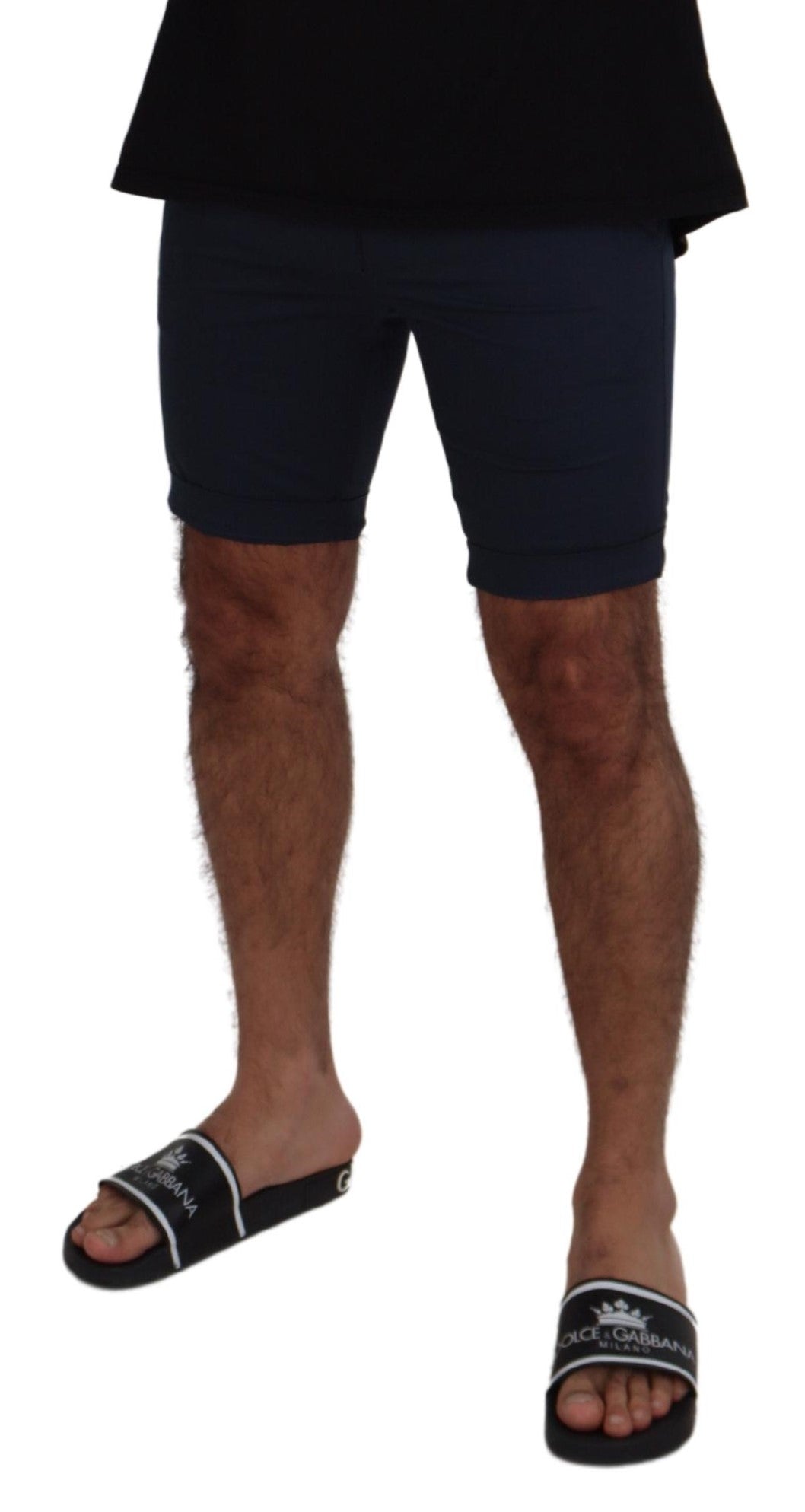 Blue Bermuda Low Waist Men Shorts - ventzia