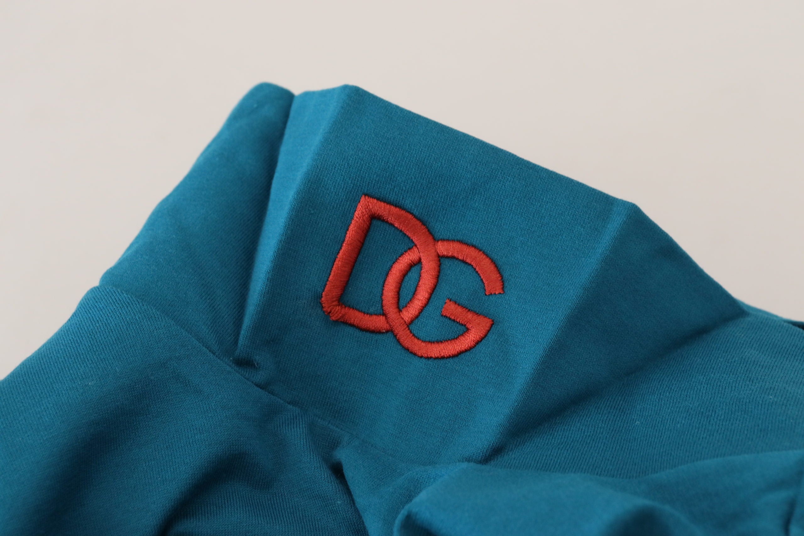 Blue Cotton Collared Slim Pullover Sweater - ventzia