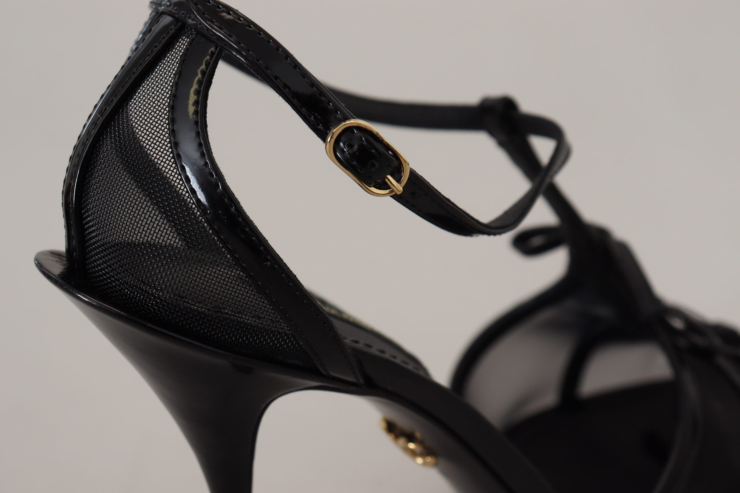 Black Stiletto High Heels Sandals Shoes - ventzia