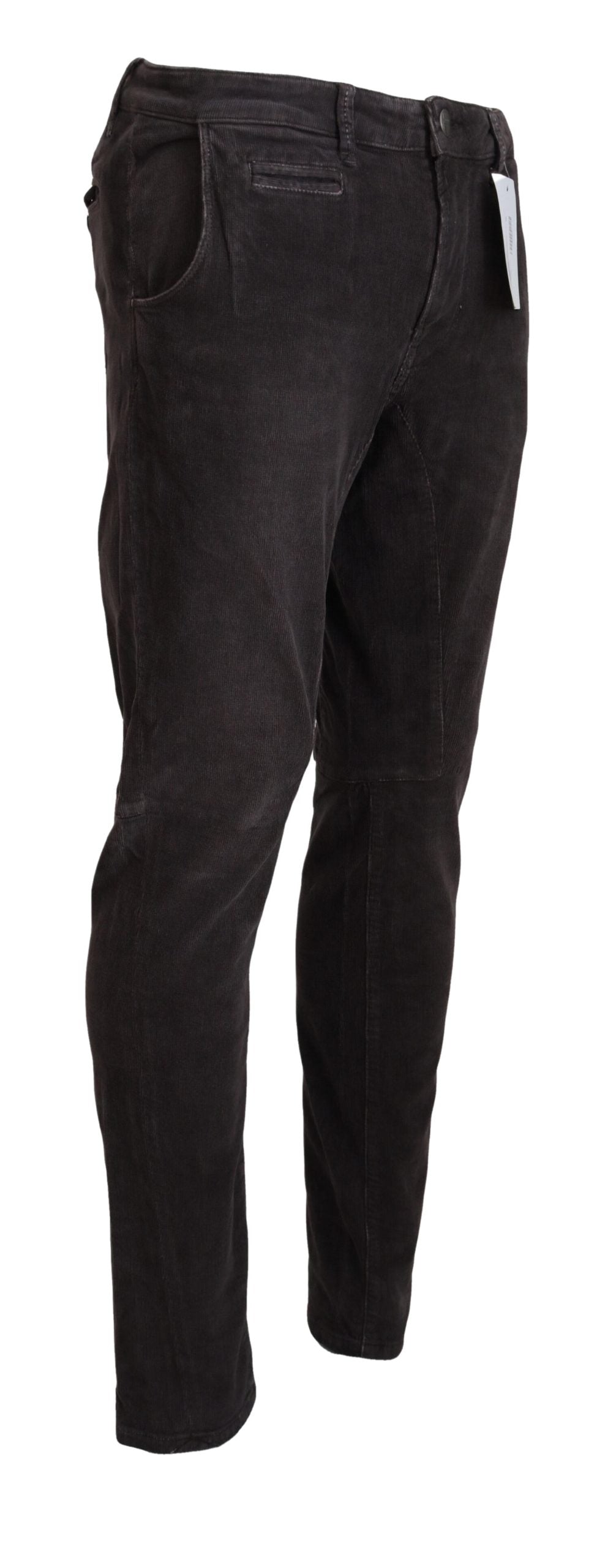 Brown Cotton Straight Fit Men Casual Pants - ventzia