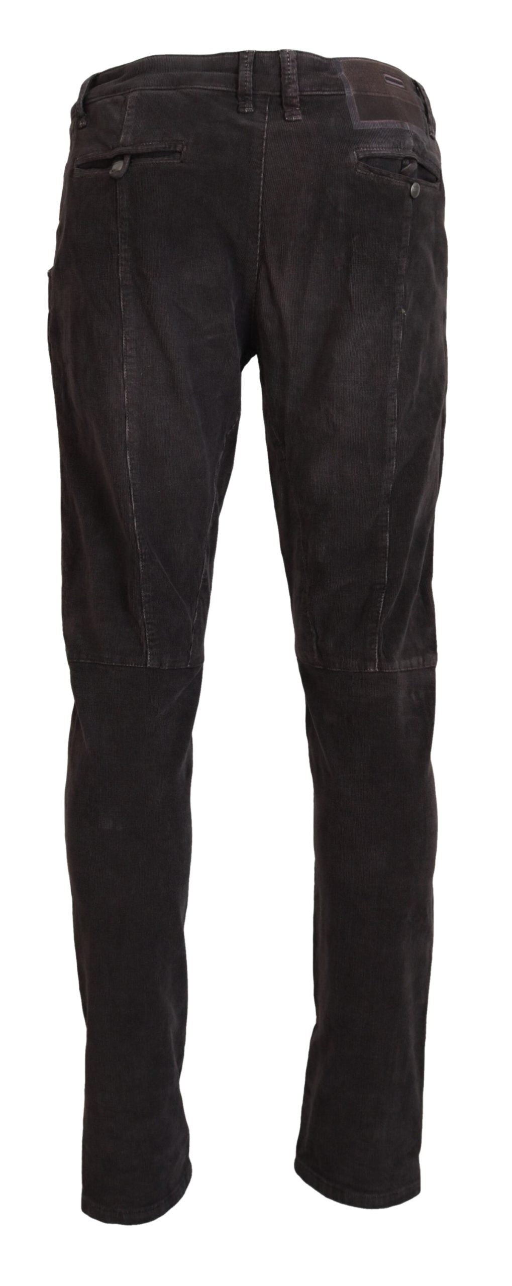 Brown Cotton Straight Fit Men Casual Pants - ventzia
