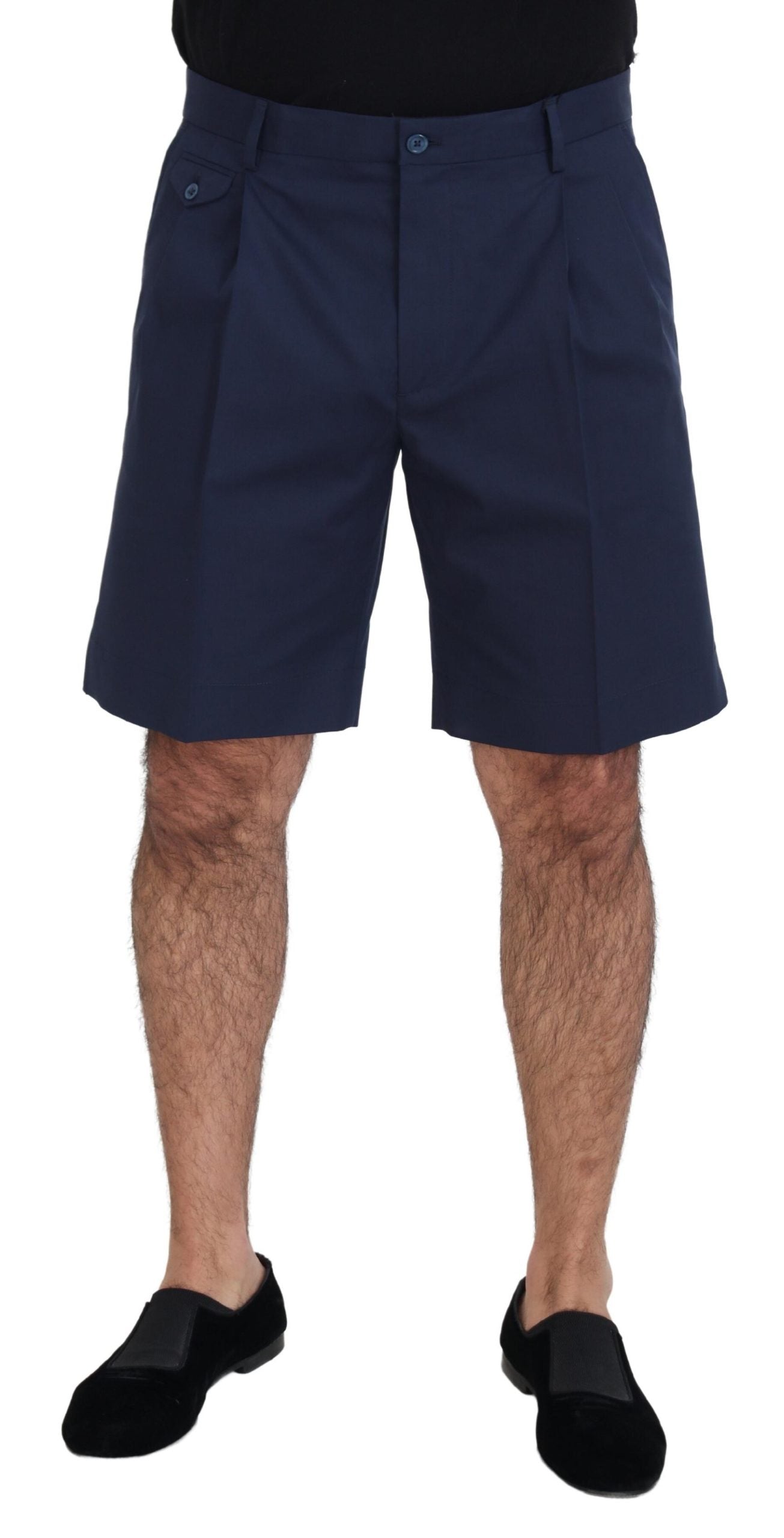 Blue Chinos Cotton Stretch Casual Shorts - ventzia