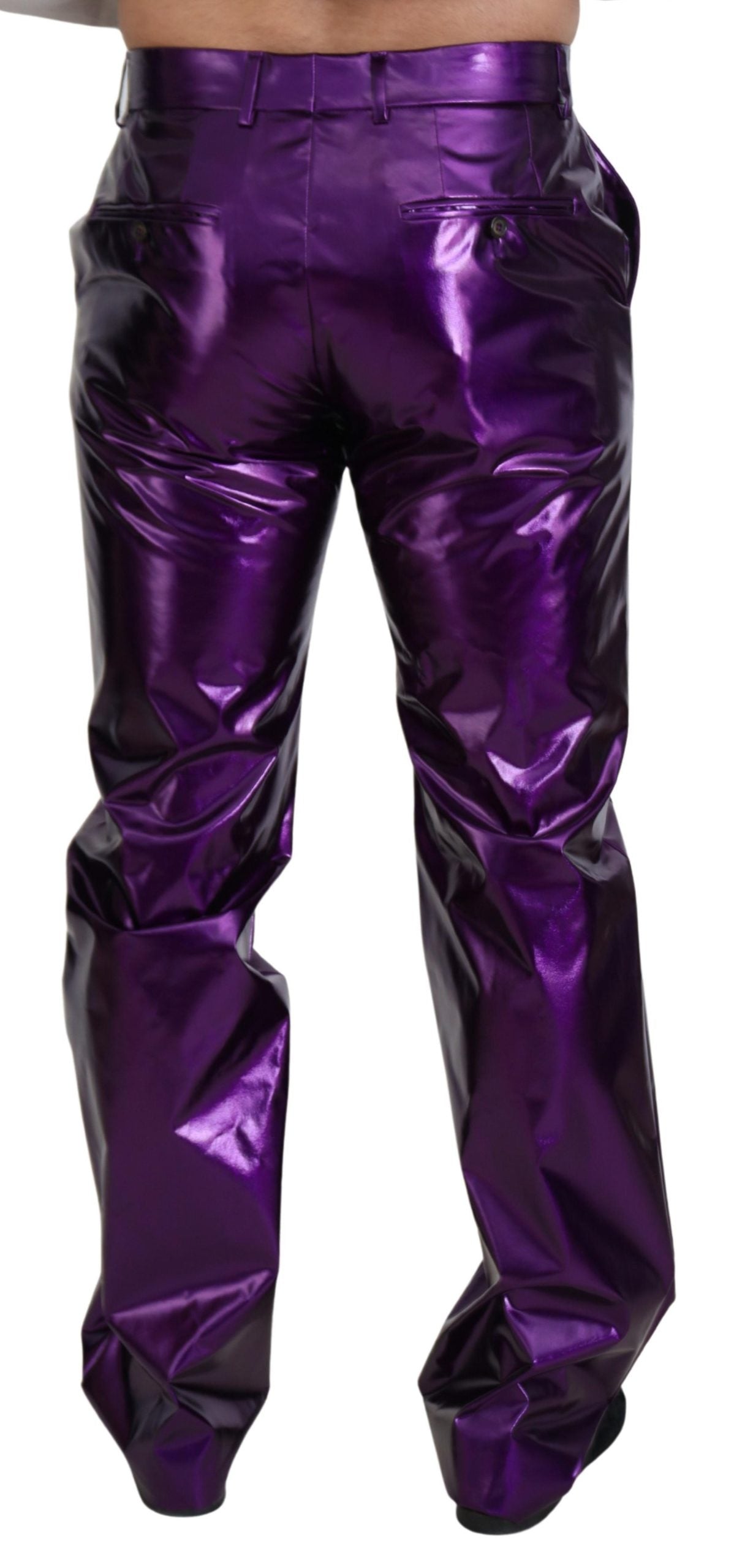 Purple Shining Men Casual Pants - ventzia