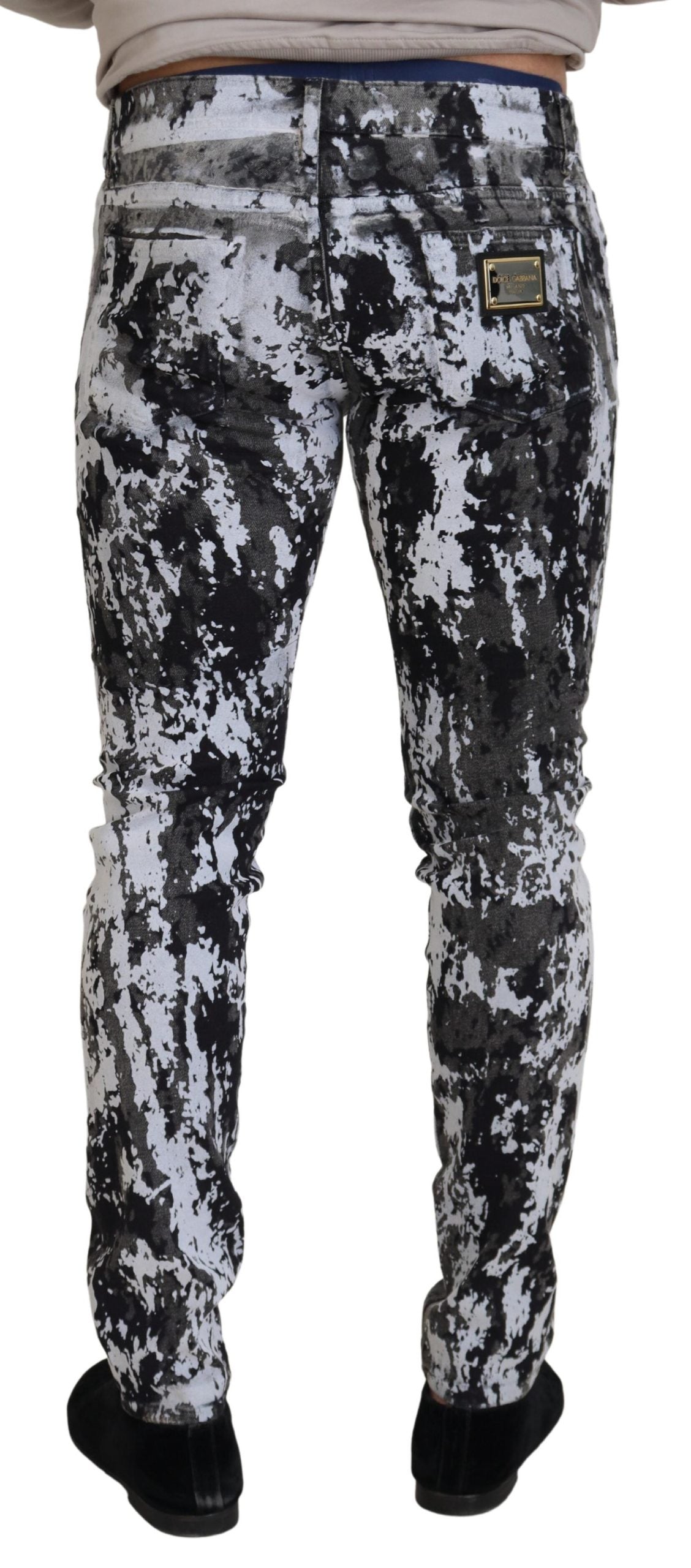 Multicolor Cotton Tie Dye Skinny Denim Jeans - ventzia