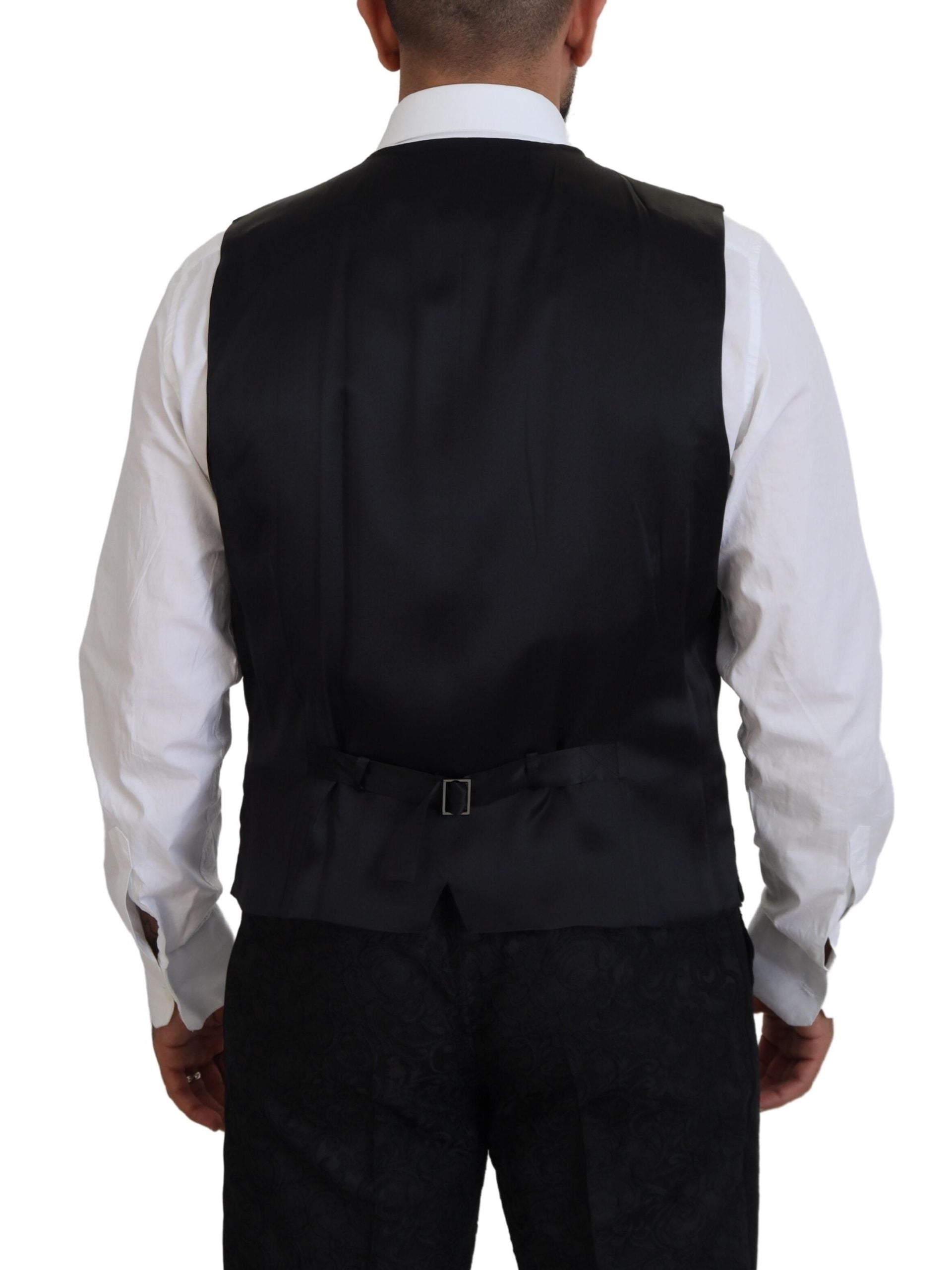 Black Gold Fantasy Tuxedo Slim Fit Suit - ventzia
