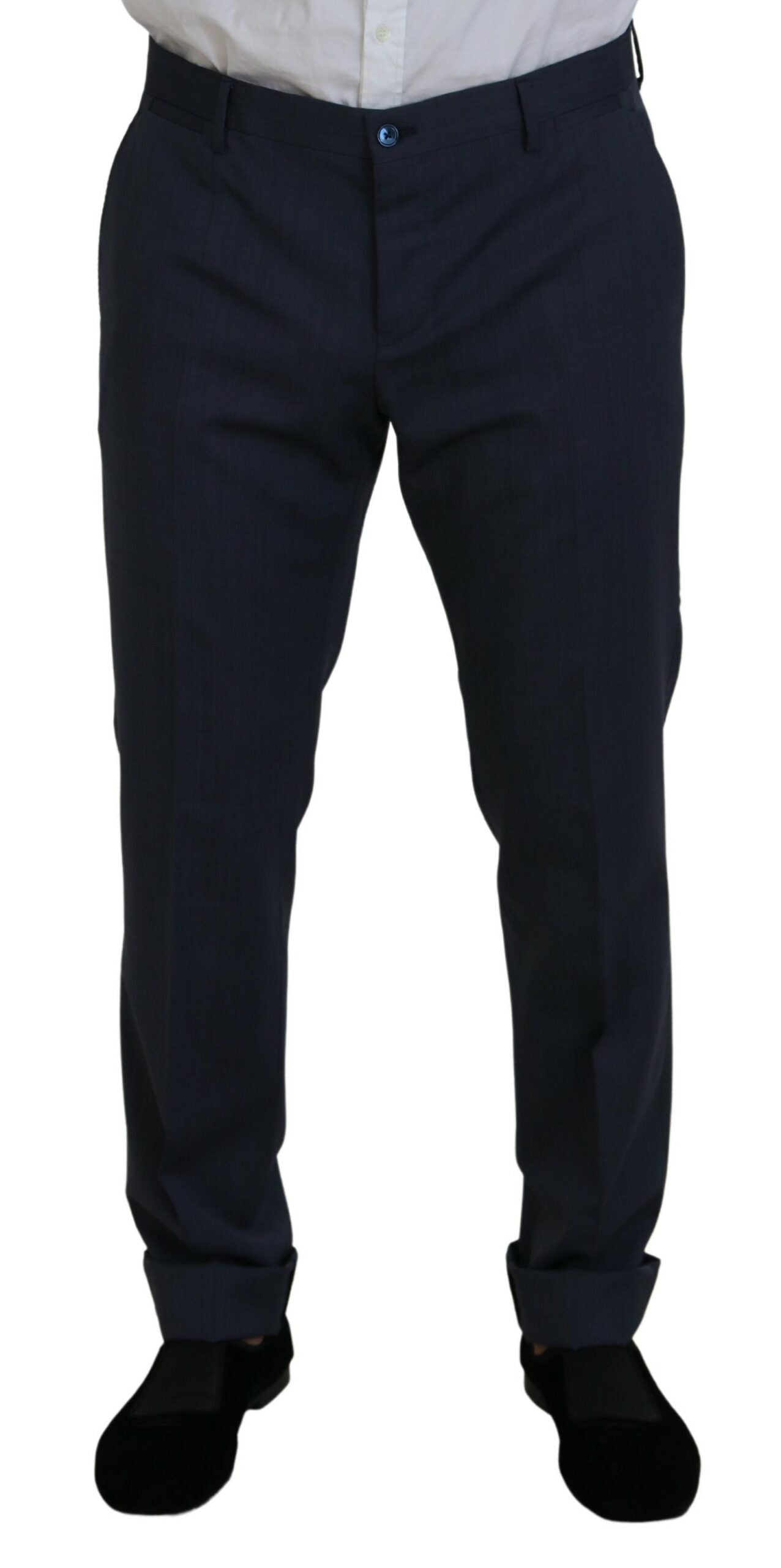 Blue Wool MARTINI 2 Piece Slim Fit Suit - ventzia