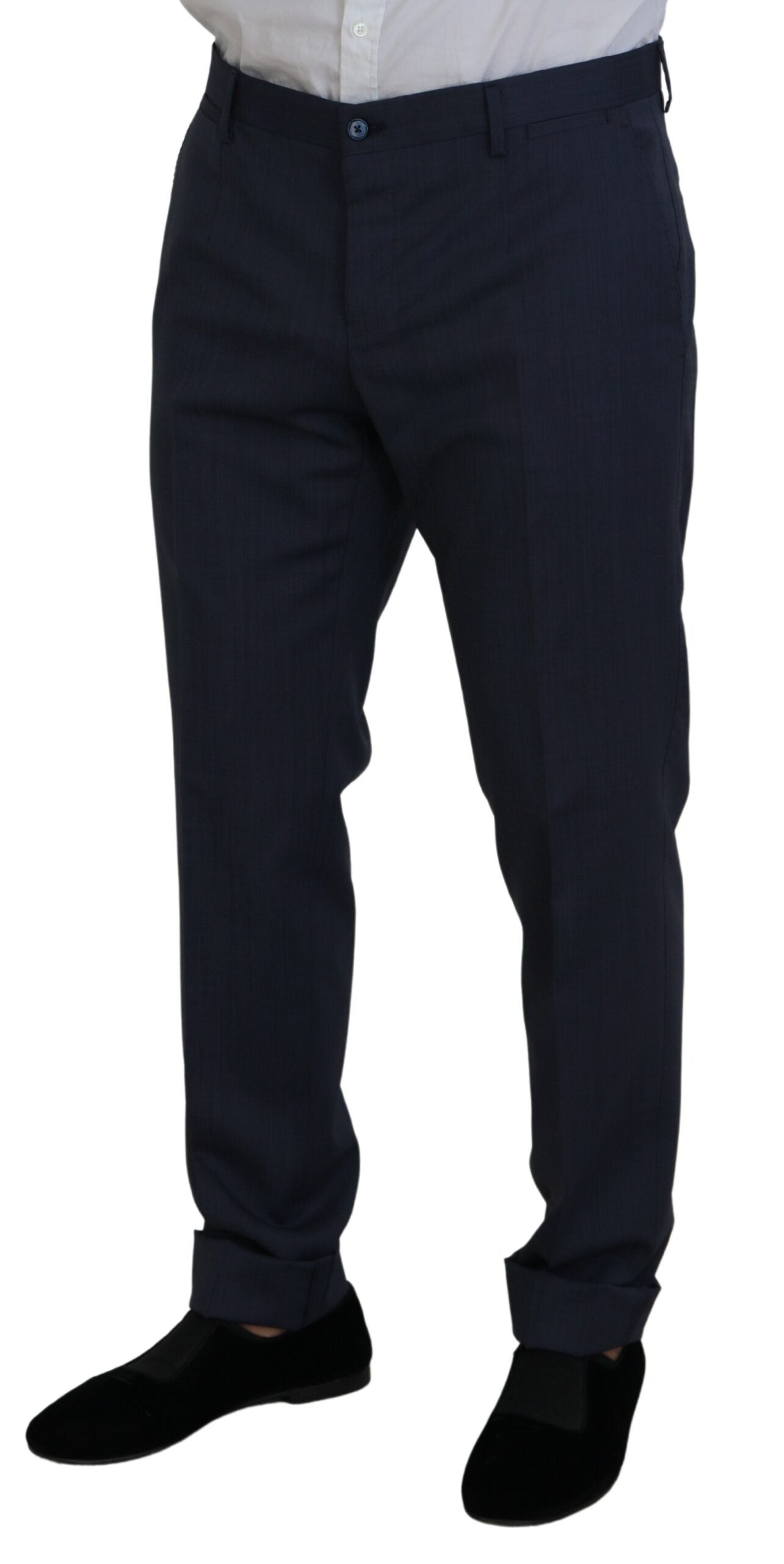 Blue Wool MARTINI 2 Piece Slim Fit Suit - ventzia